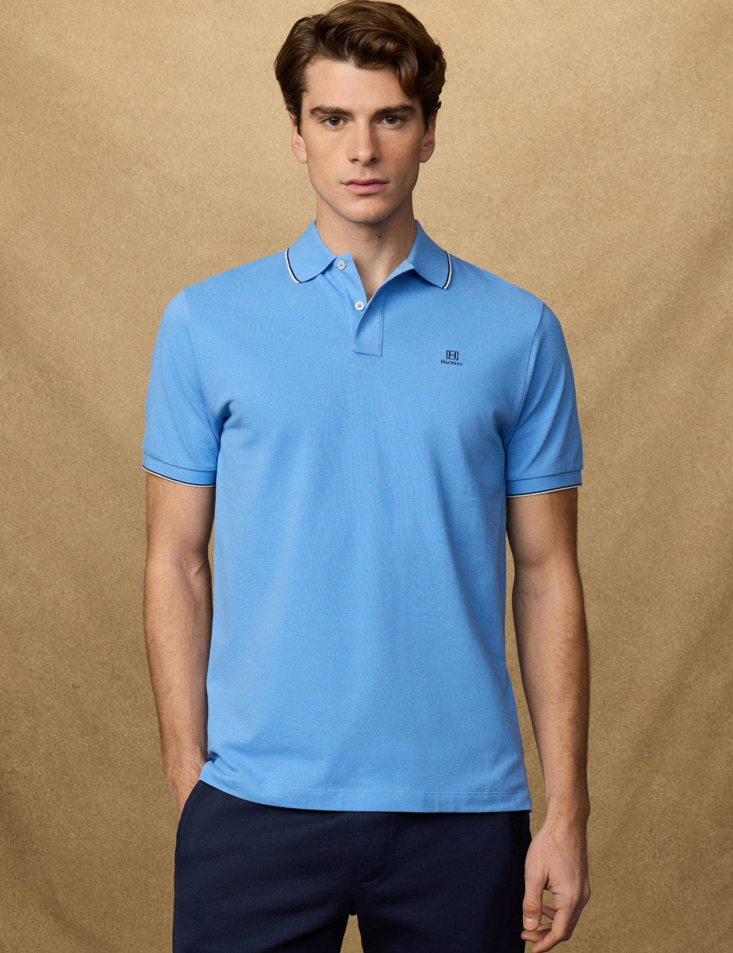 Heritage Pure Cotton Tipped Polo Shirt 3 of 8