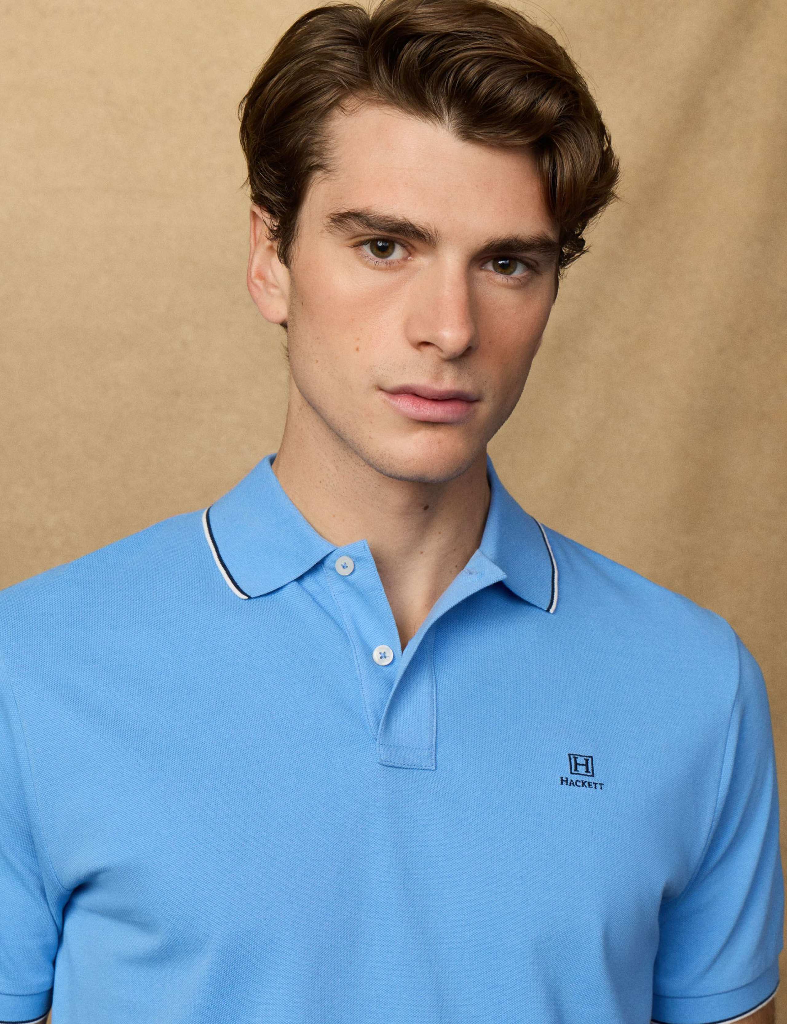Heritage Pure Cotton Tipped Polo Shirt 4 of 8