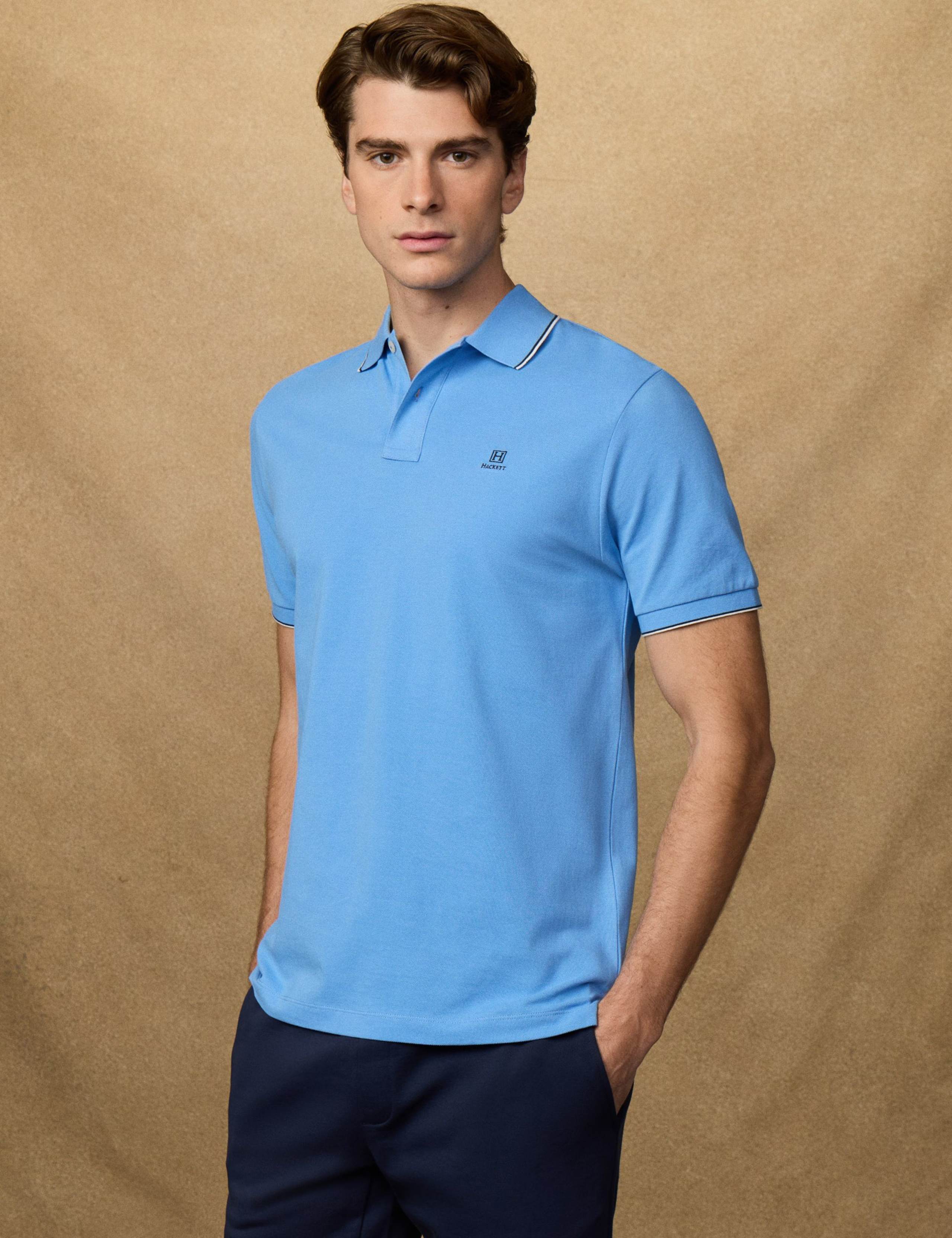 Heritage Pure Cotton Tipped Polo Shirt 8 of 8