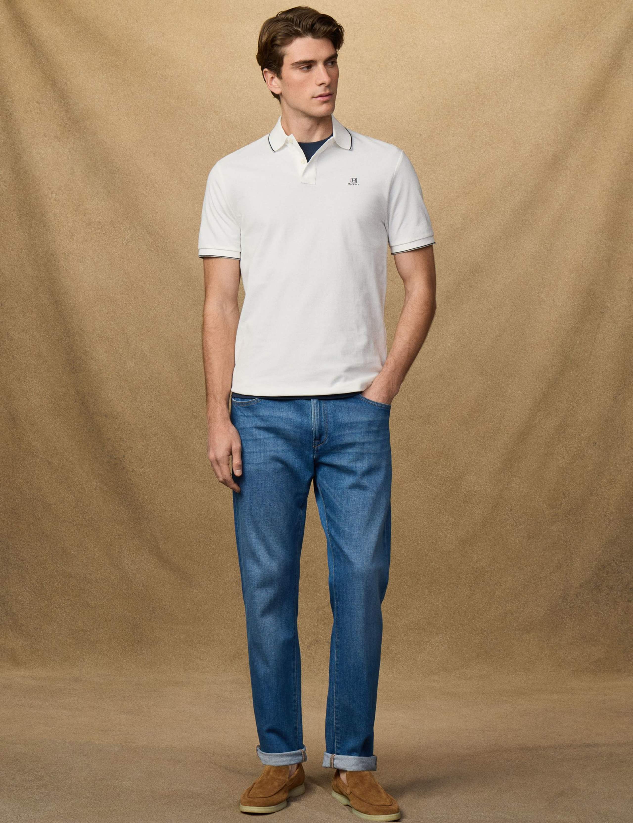 Heritage Pure Cotton Tipped Polo Shirt 3 of 9