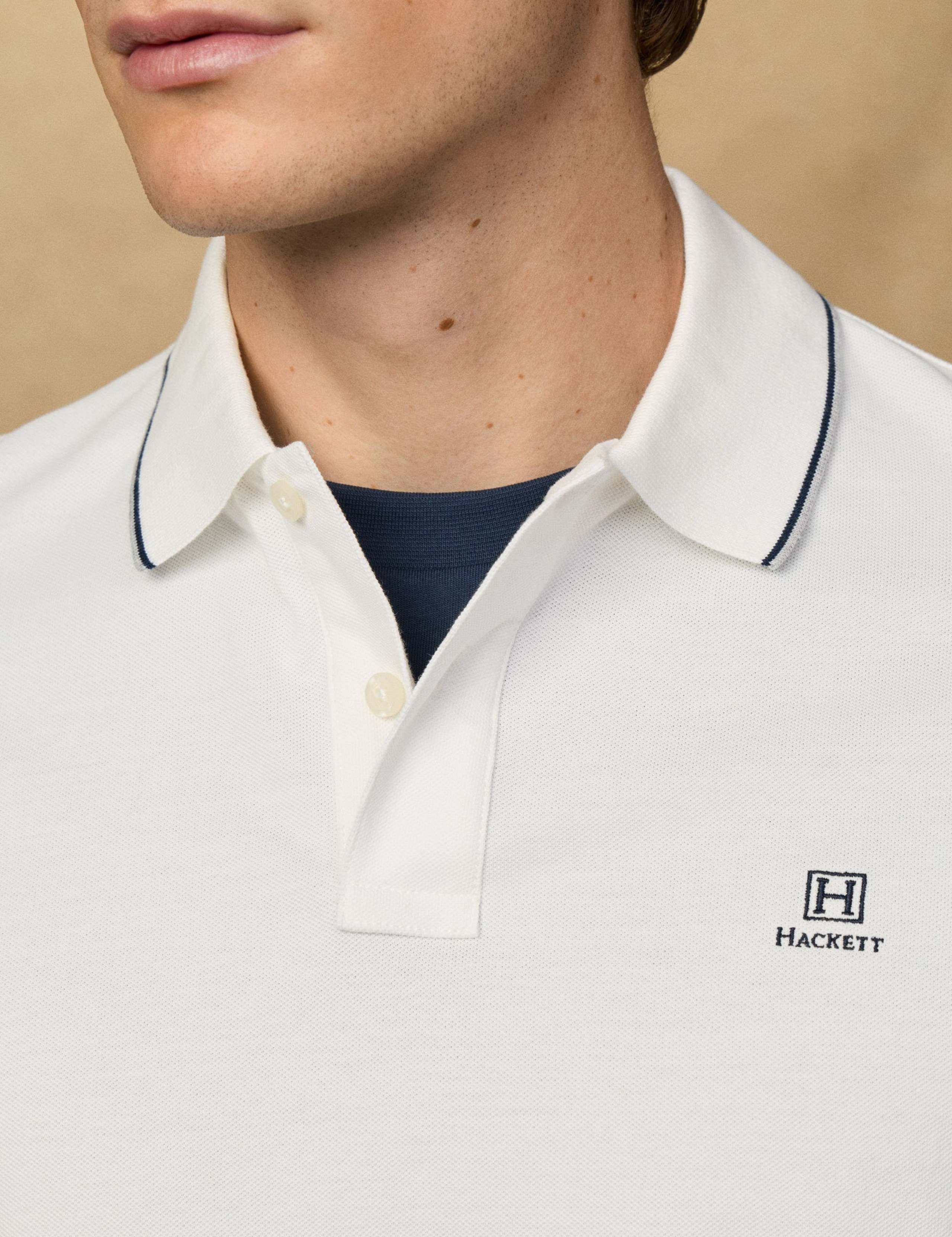Heritage Pure Cotton Tipped Polo Shirt 7 of 9