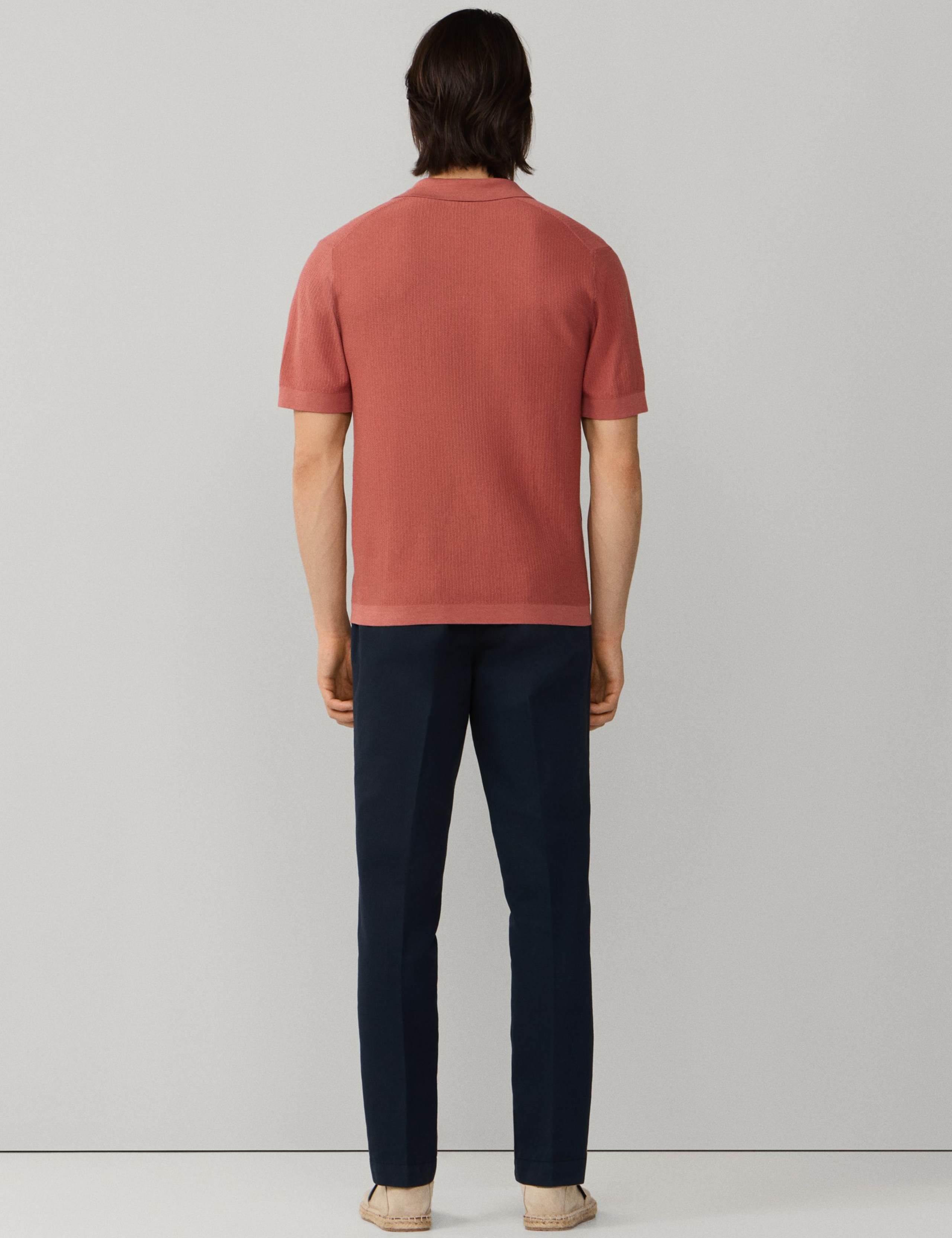 Pure Cotton Open Neck Knitted Polo Shirt 7 of 9