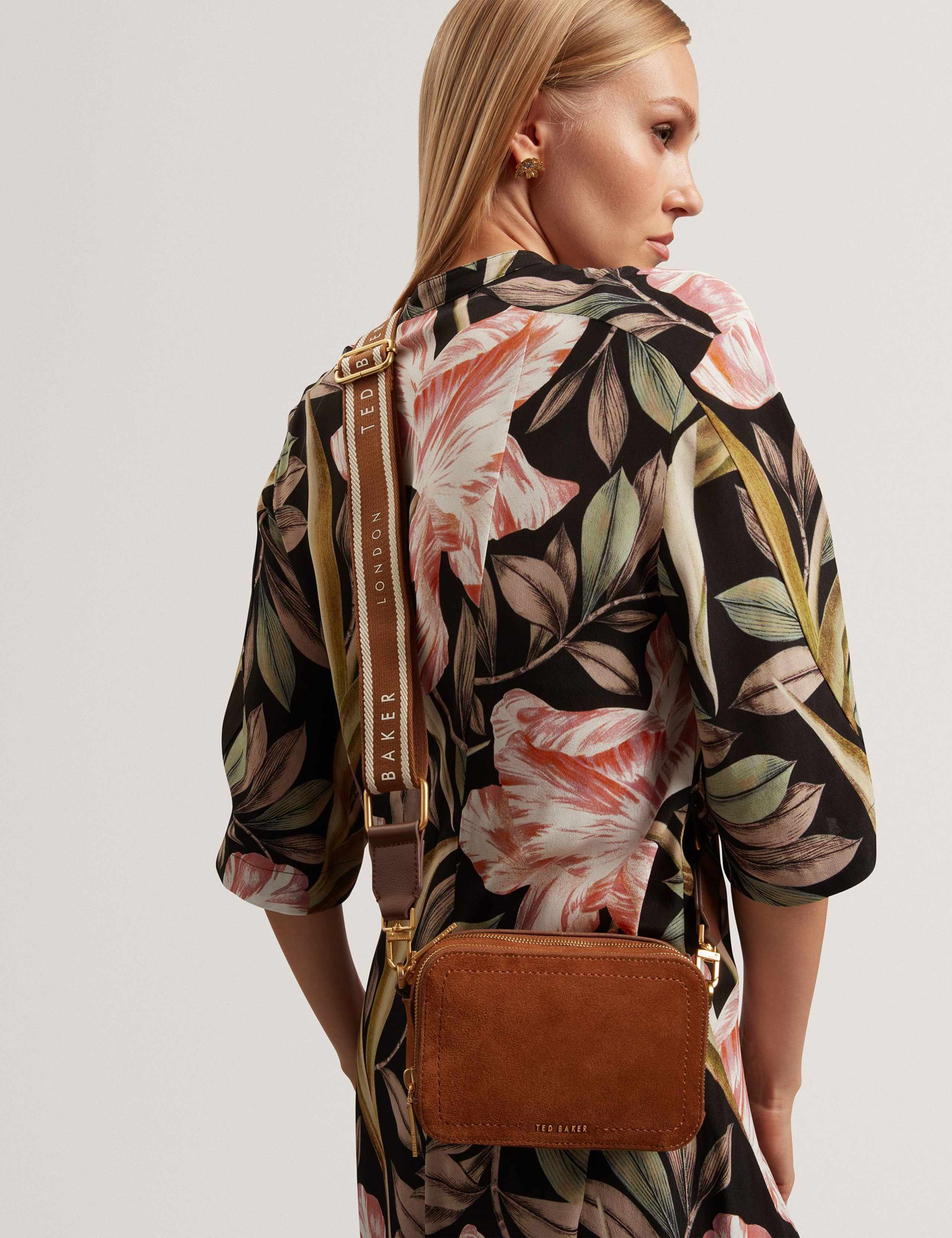 Suede Cross Body Bag 2 of 5