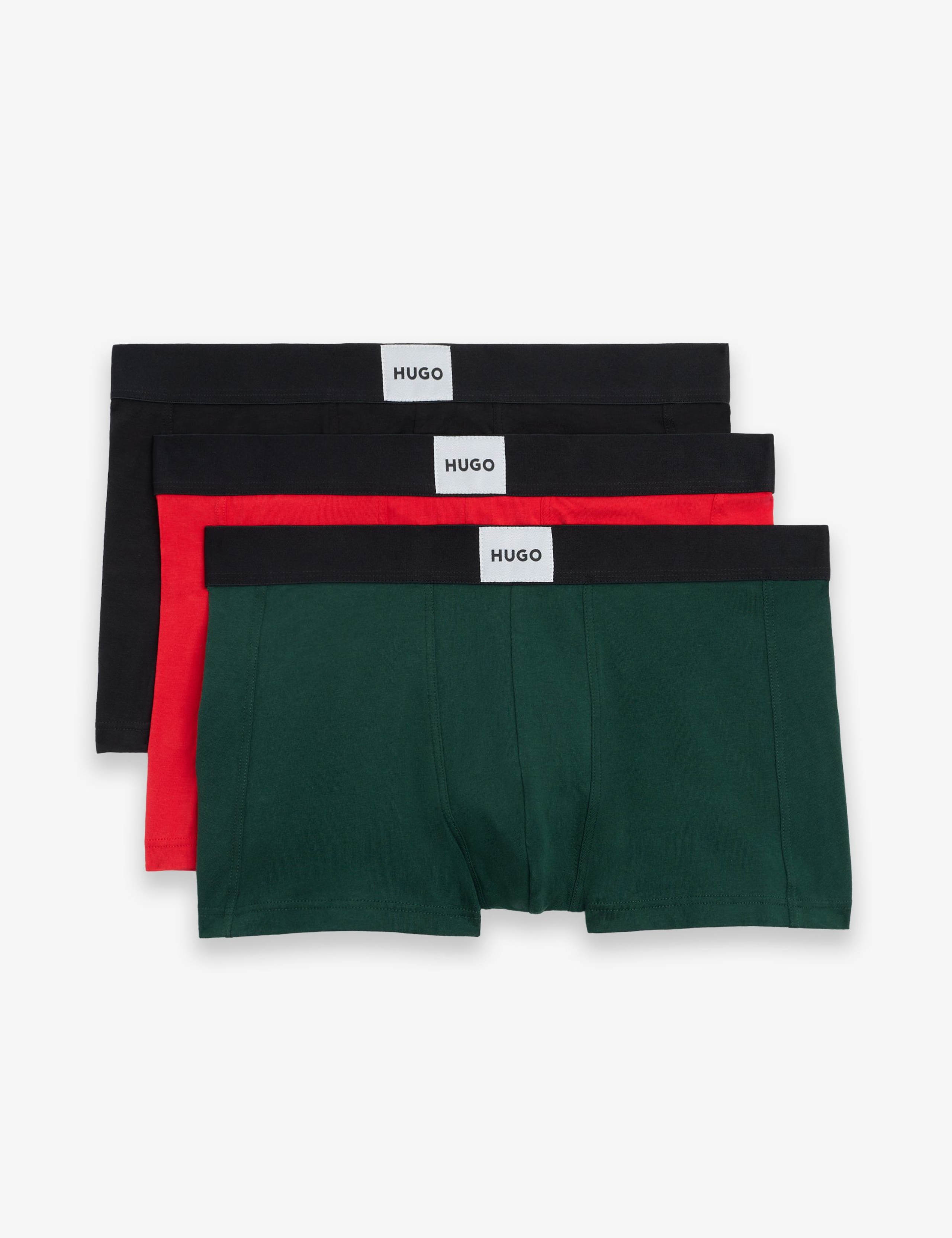 3 Pack Cotton Rich Logo Trunks 1 of 2
