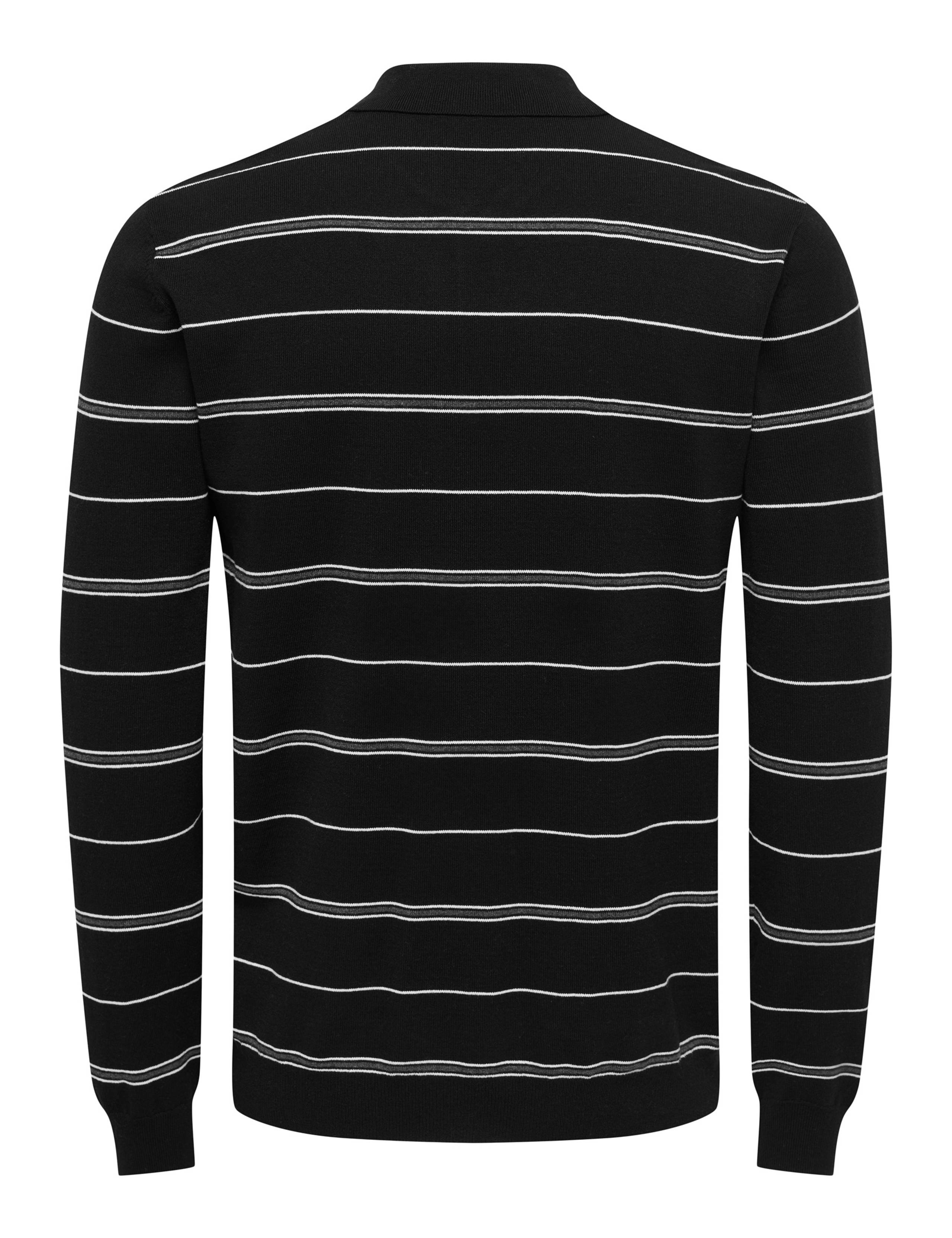 Striped Collared Knitted Polo Shirt 3 of 3