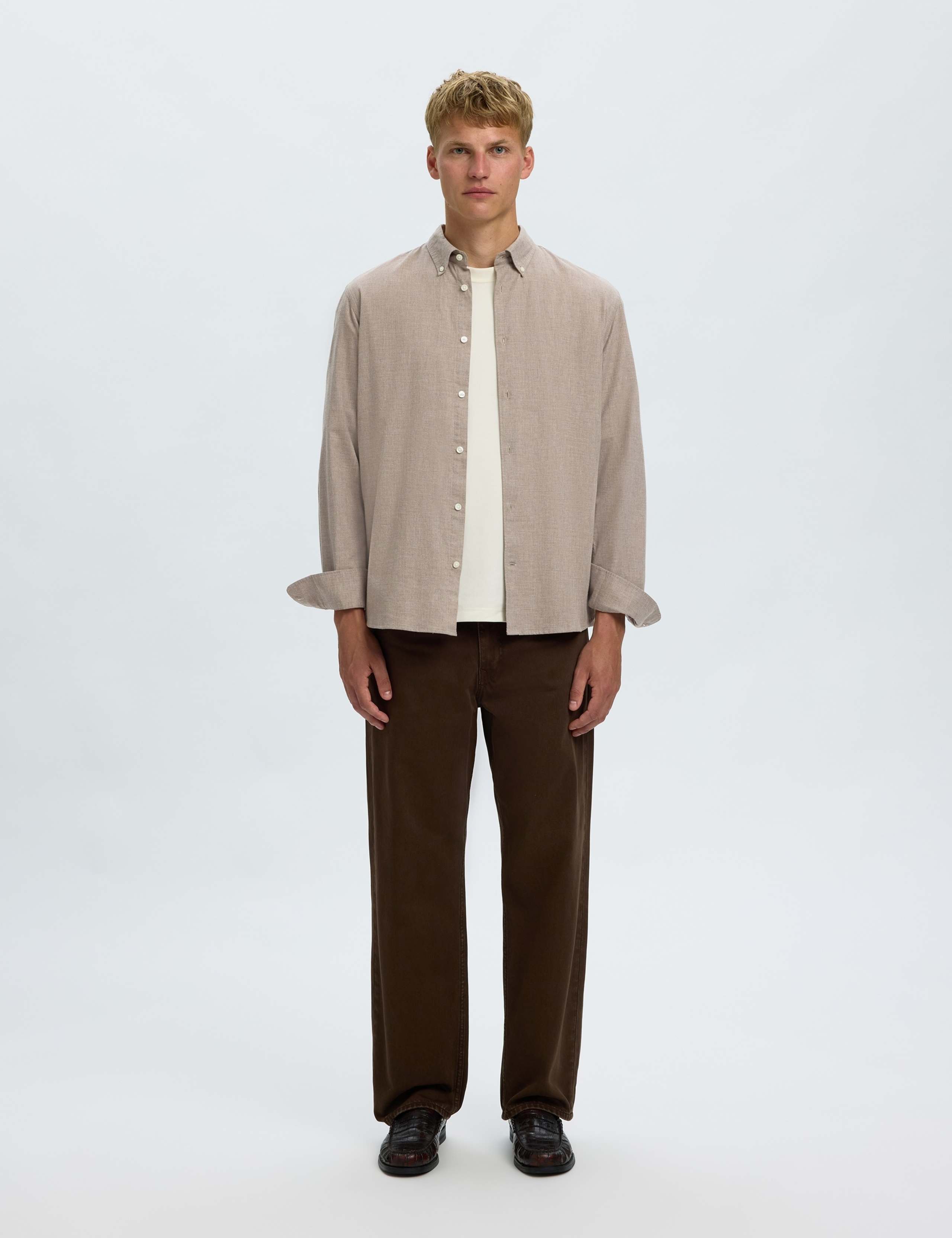 Regular Fit Brushed Cotton Flannel Shirt 2 of 5