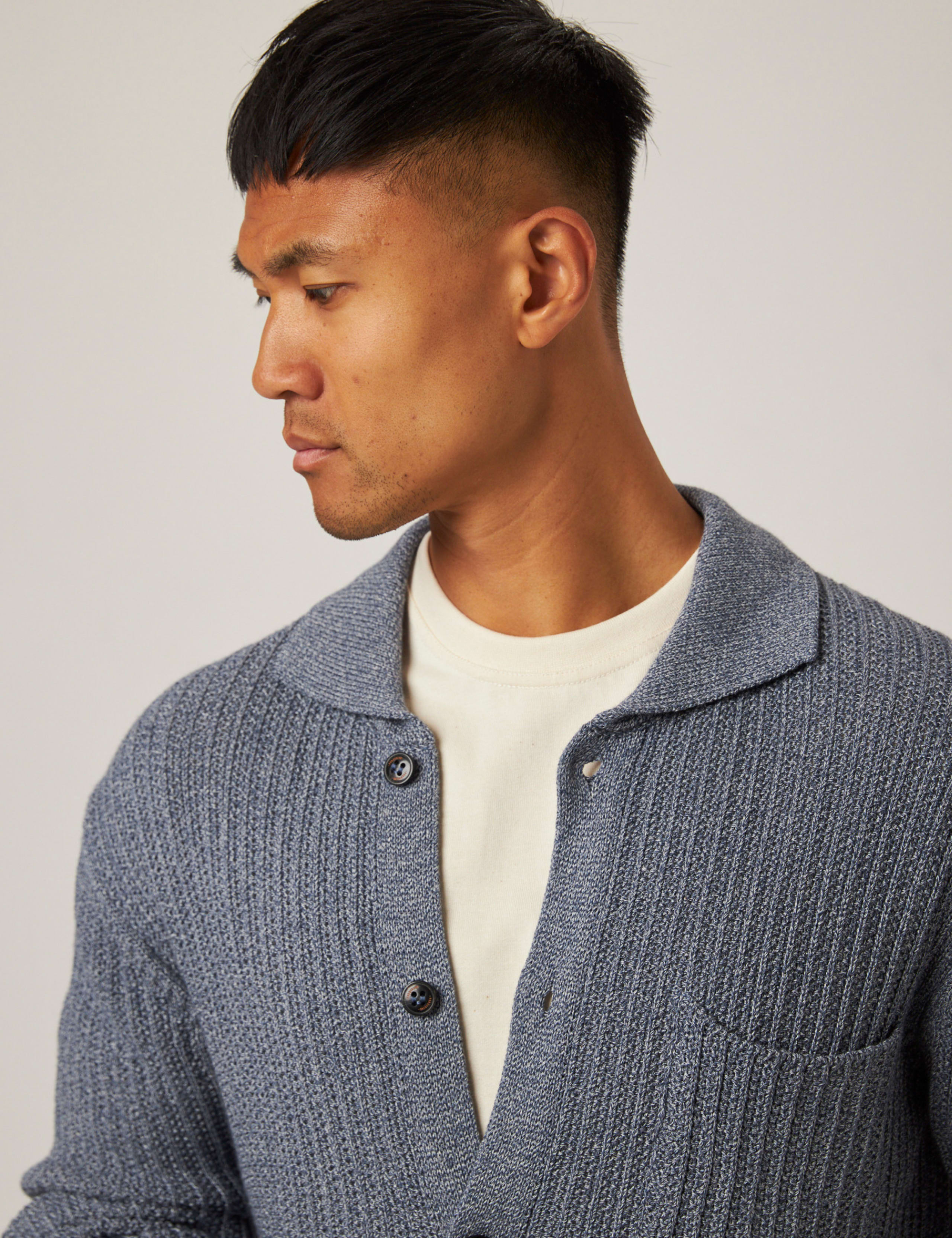 Pure Cotton Textured Knitted Shirt 4 of 6