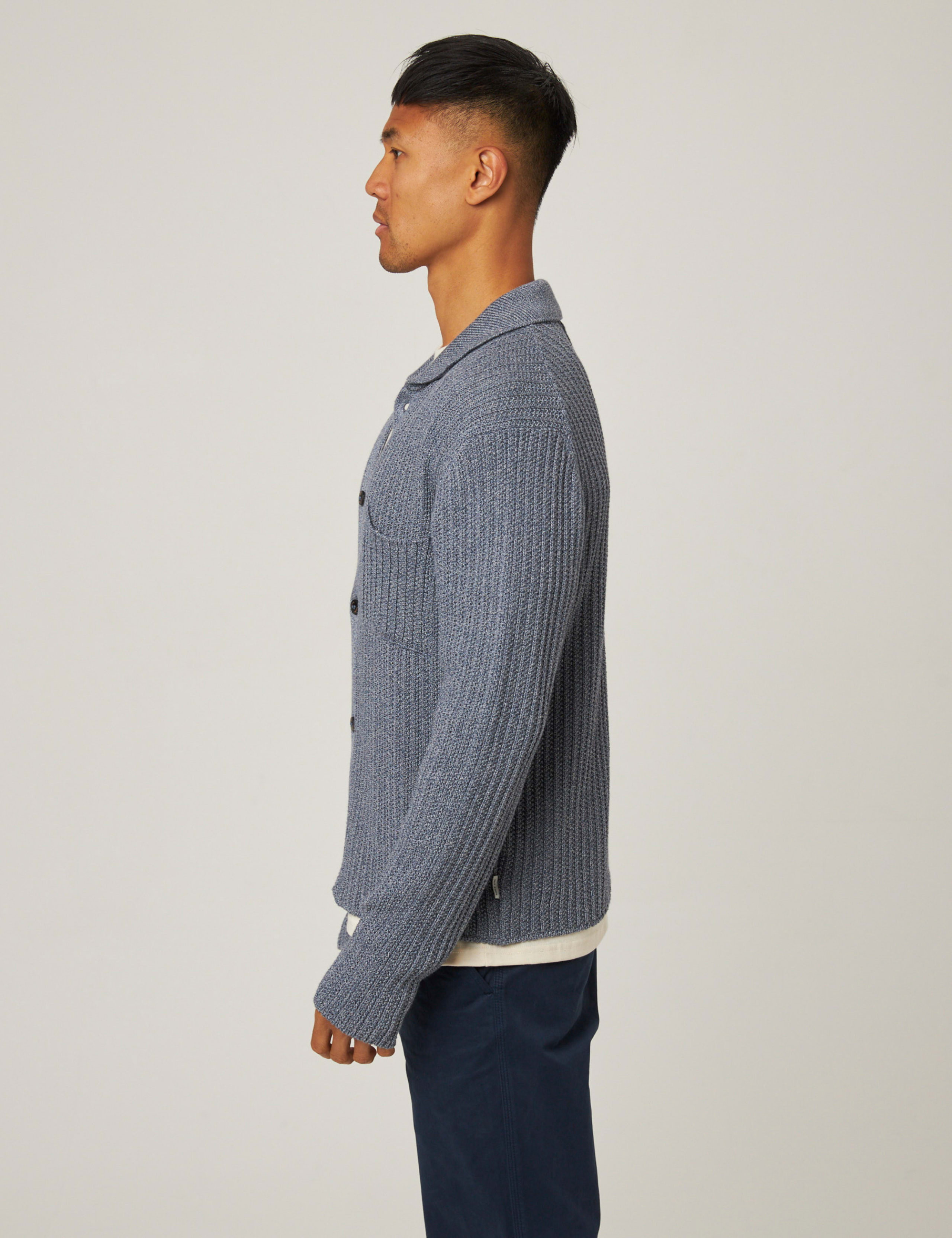 Pure Cotton Textured Knitted Shirt 5 of 6