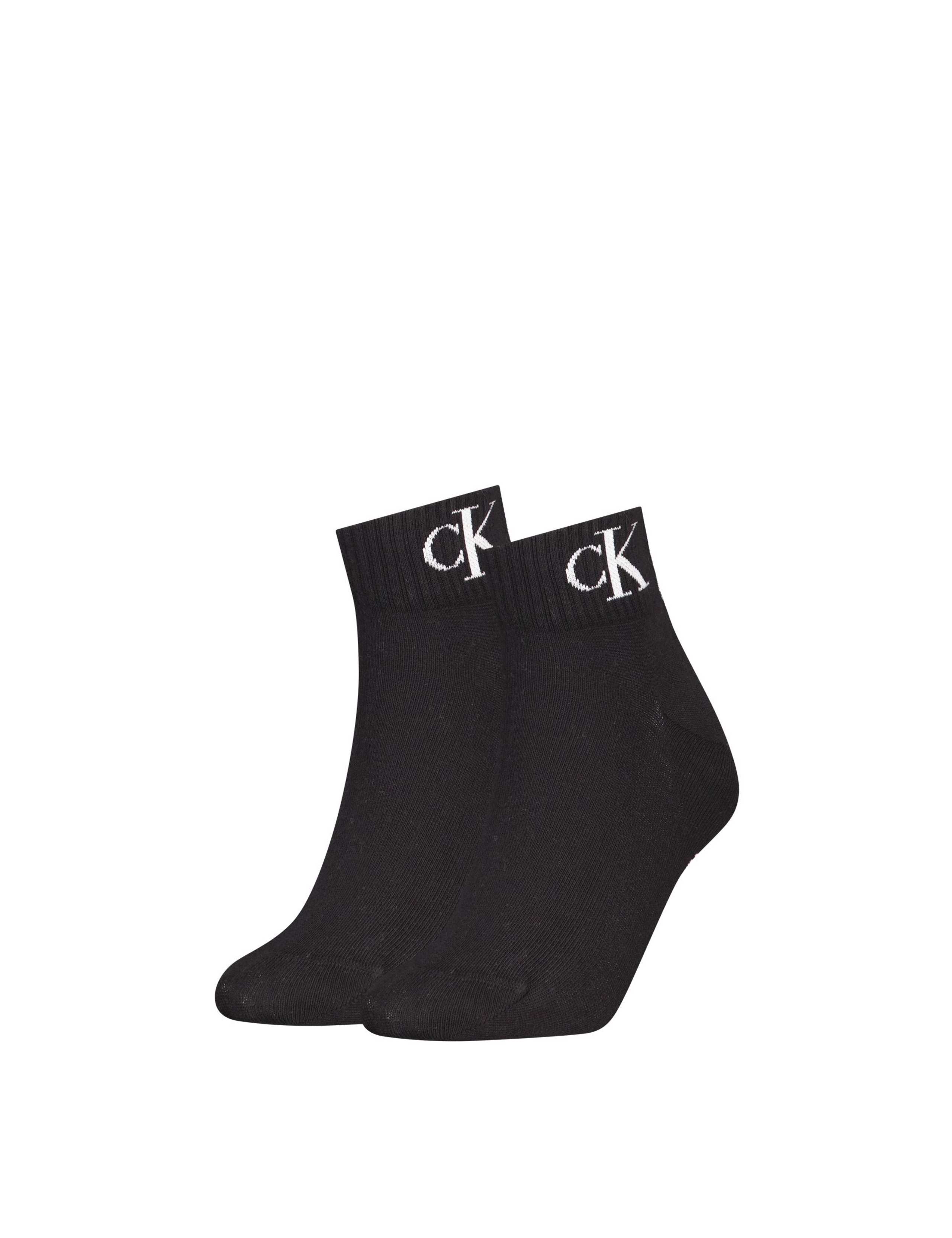 2 Pack Cotton Rich Monogram Trainer Socks 1 of 2