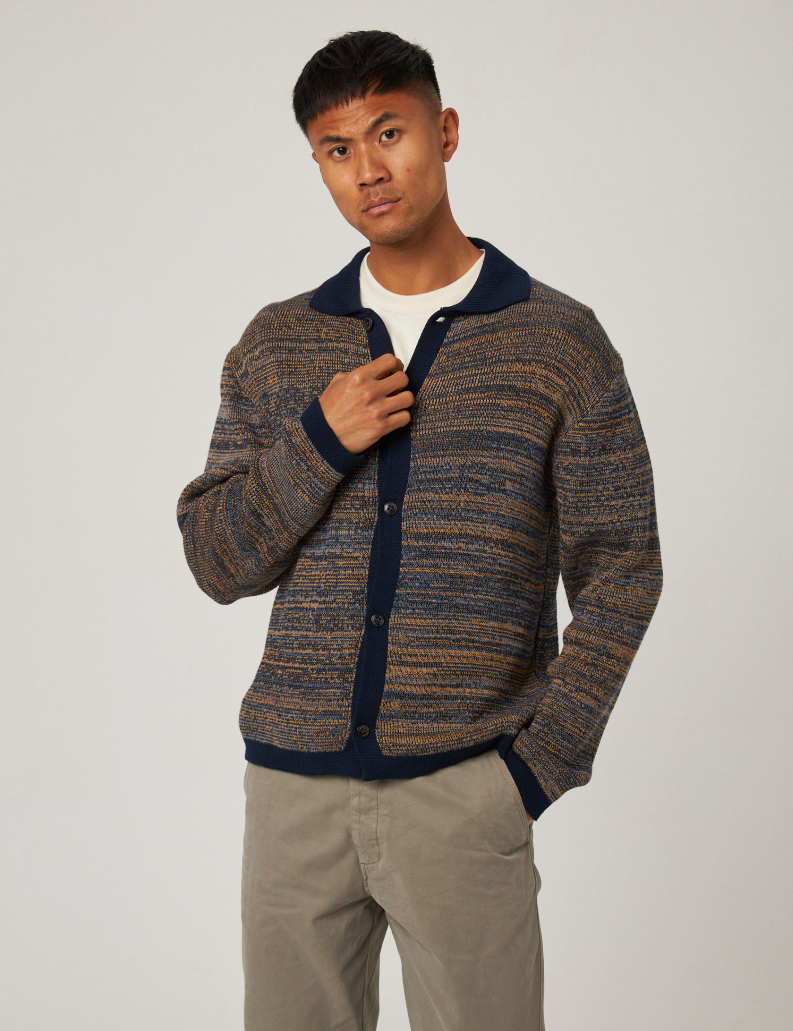 Pure Cotton Patterned Knitted Shirt 1 of 5