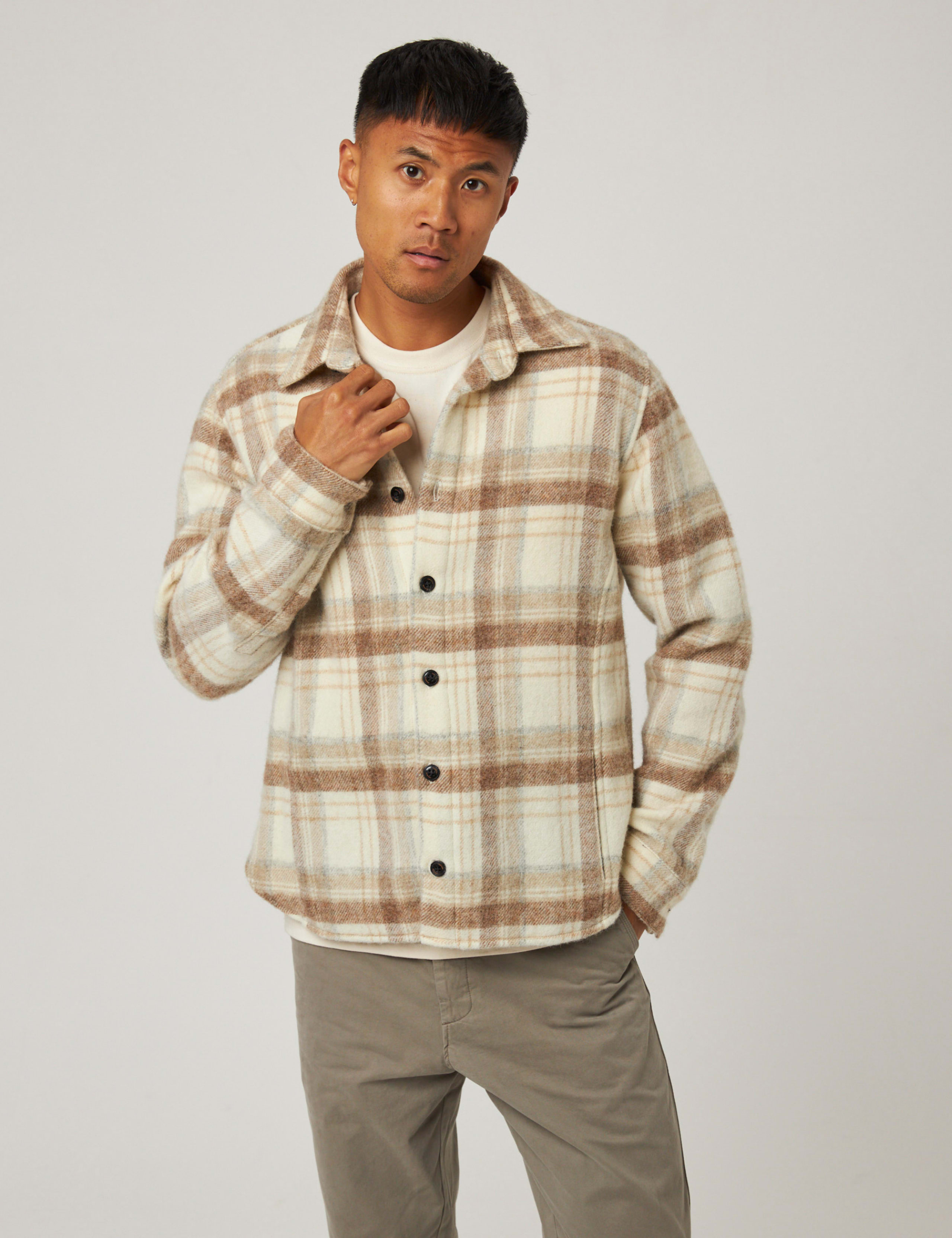 Pure Wool Checked Overshirt 1 of 6