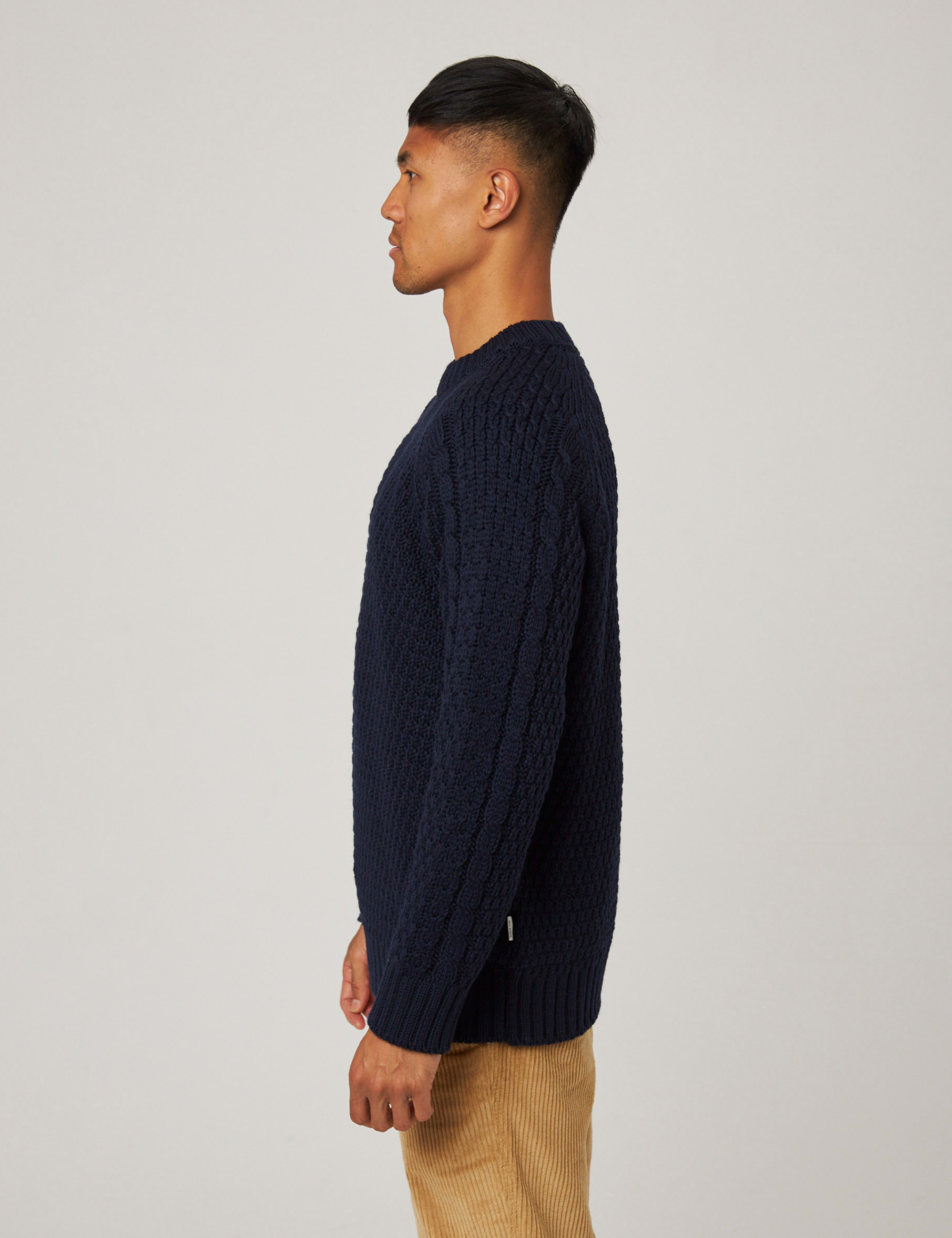 Pure Wool Cable Crew Neck Jumper 5 of 6