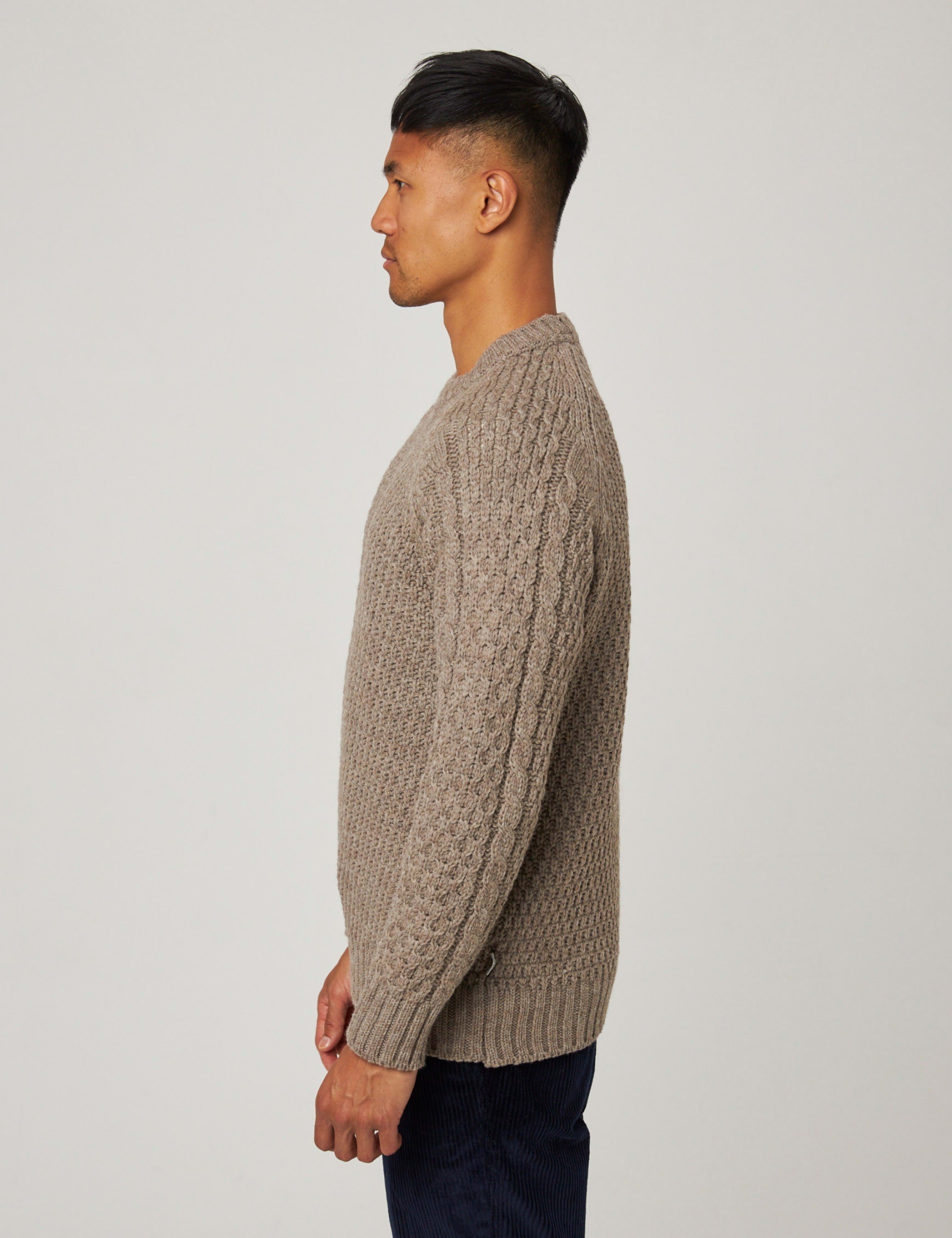 Pure Wool Cable Crew Neck Jumper 5 of 6