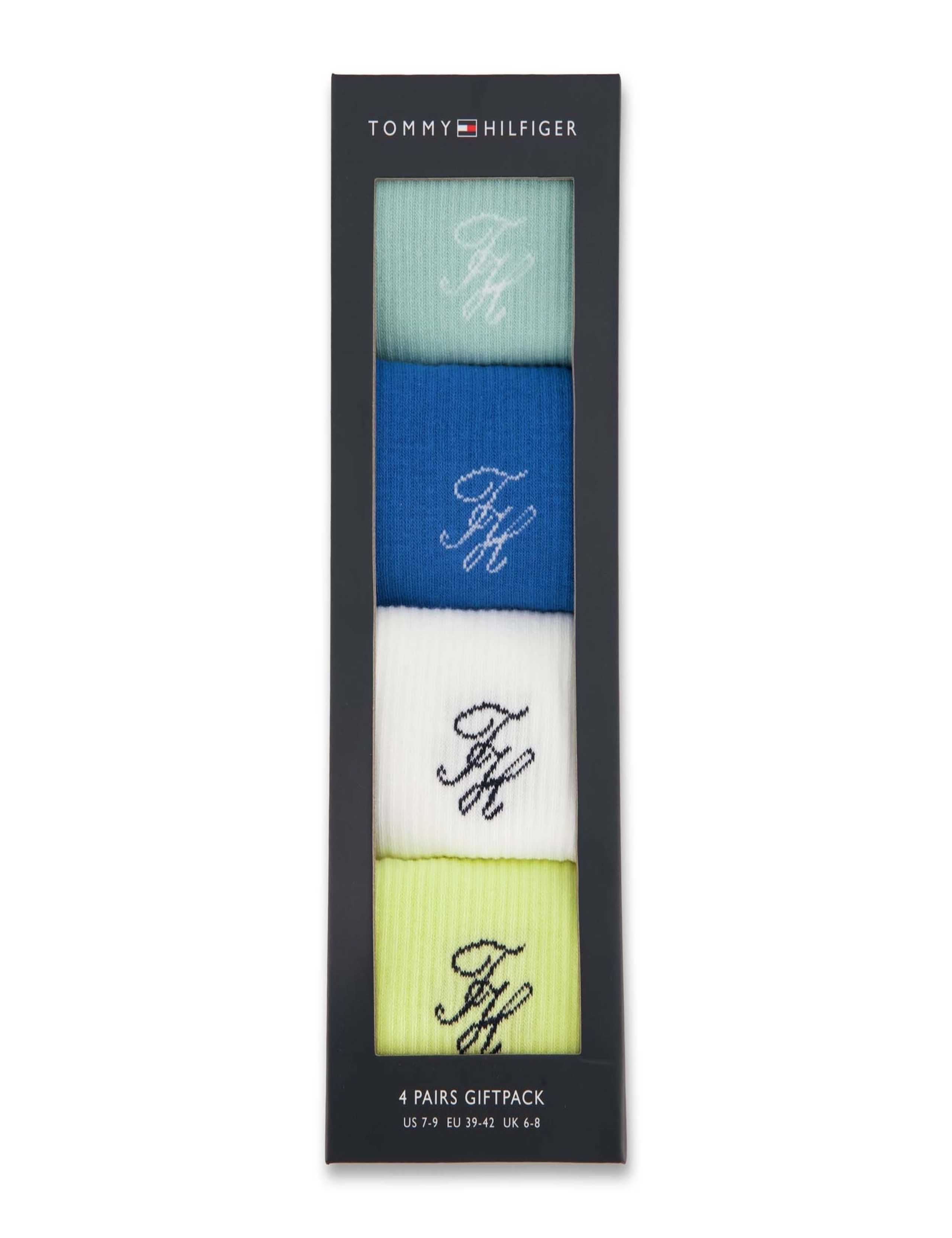4 Pack Monogram Cotton Rich Socks Gift Box 2 of 3