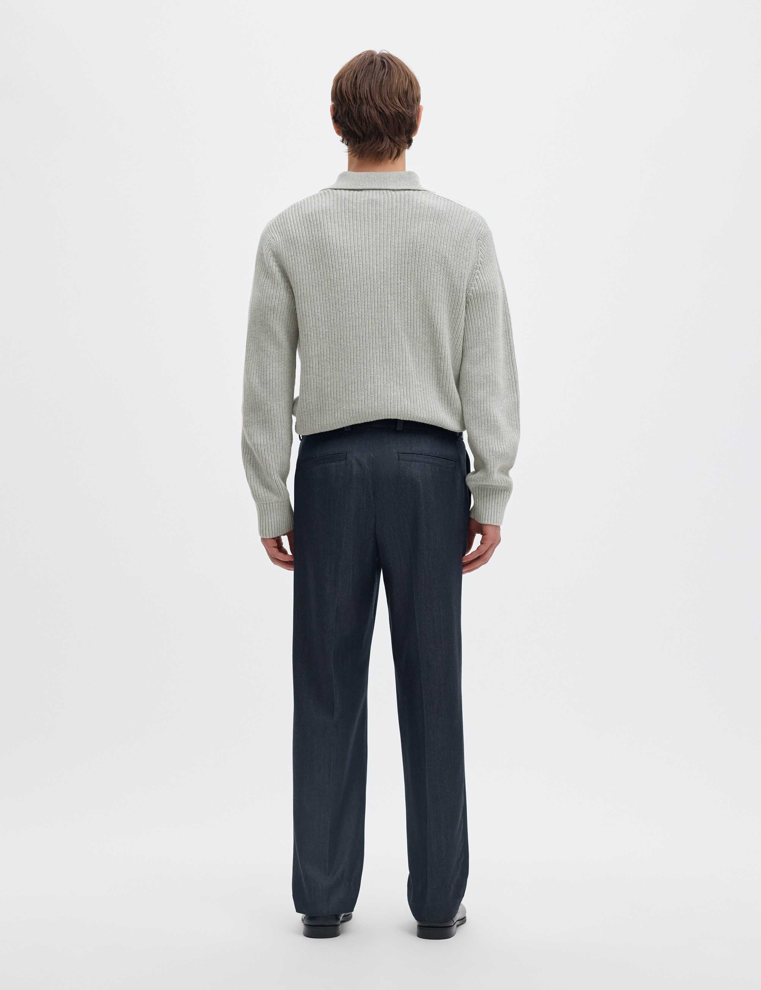 Pure Cotton Ribbed Collared Jumper 4 of 5
