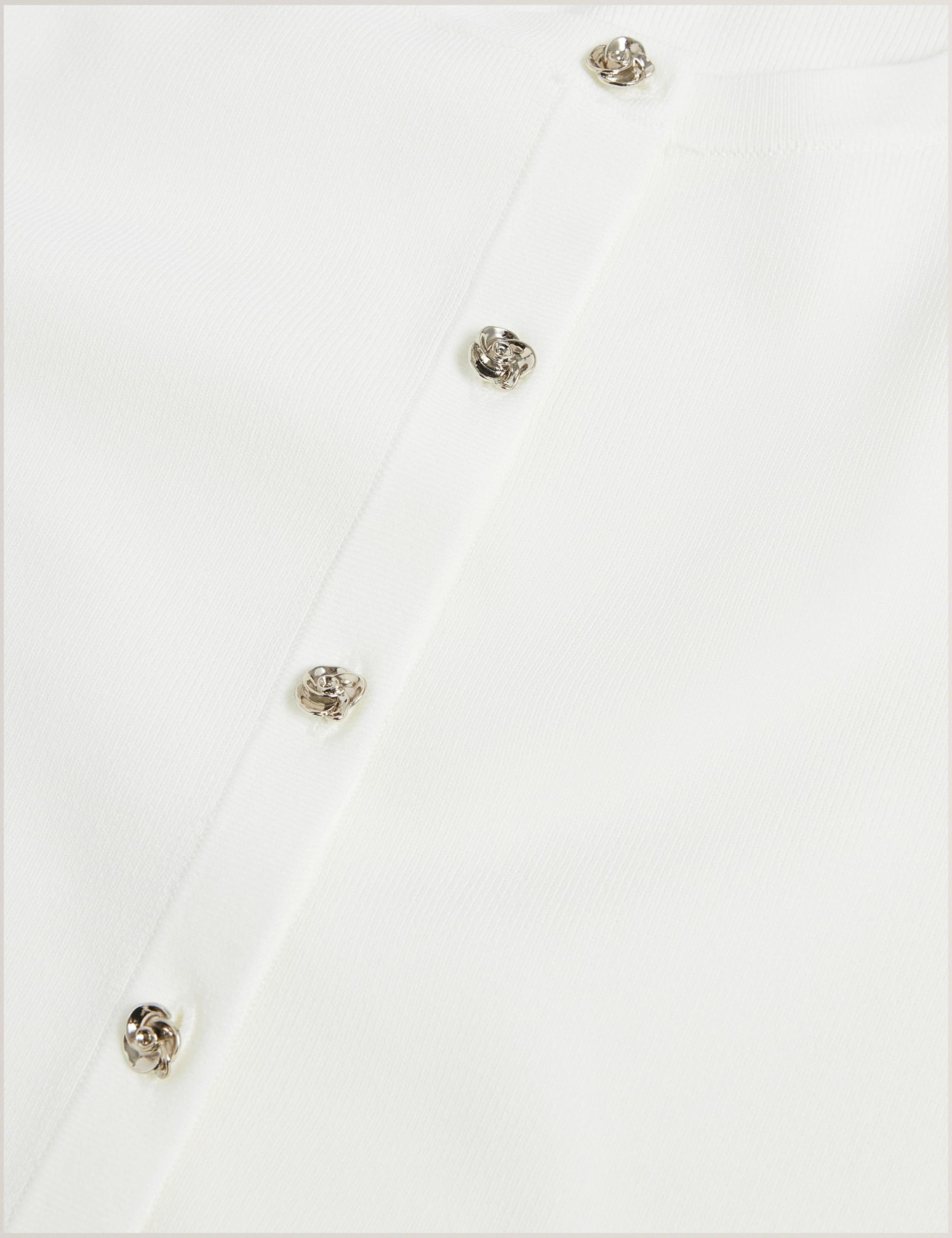 Cropped Crew Neck Cardigan 6 of 7