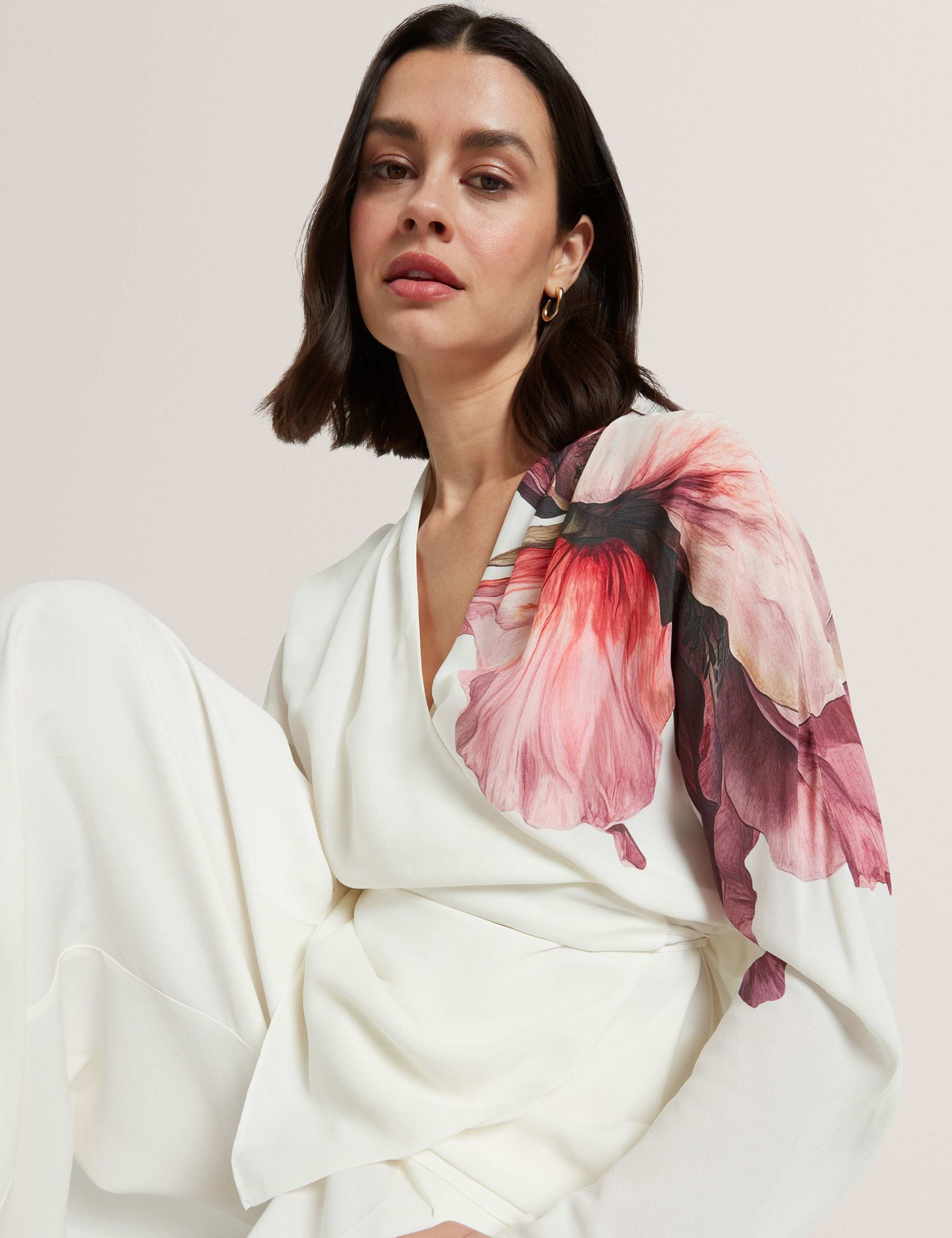 Floral Tie Detail Wrap Blouse 4 of 7