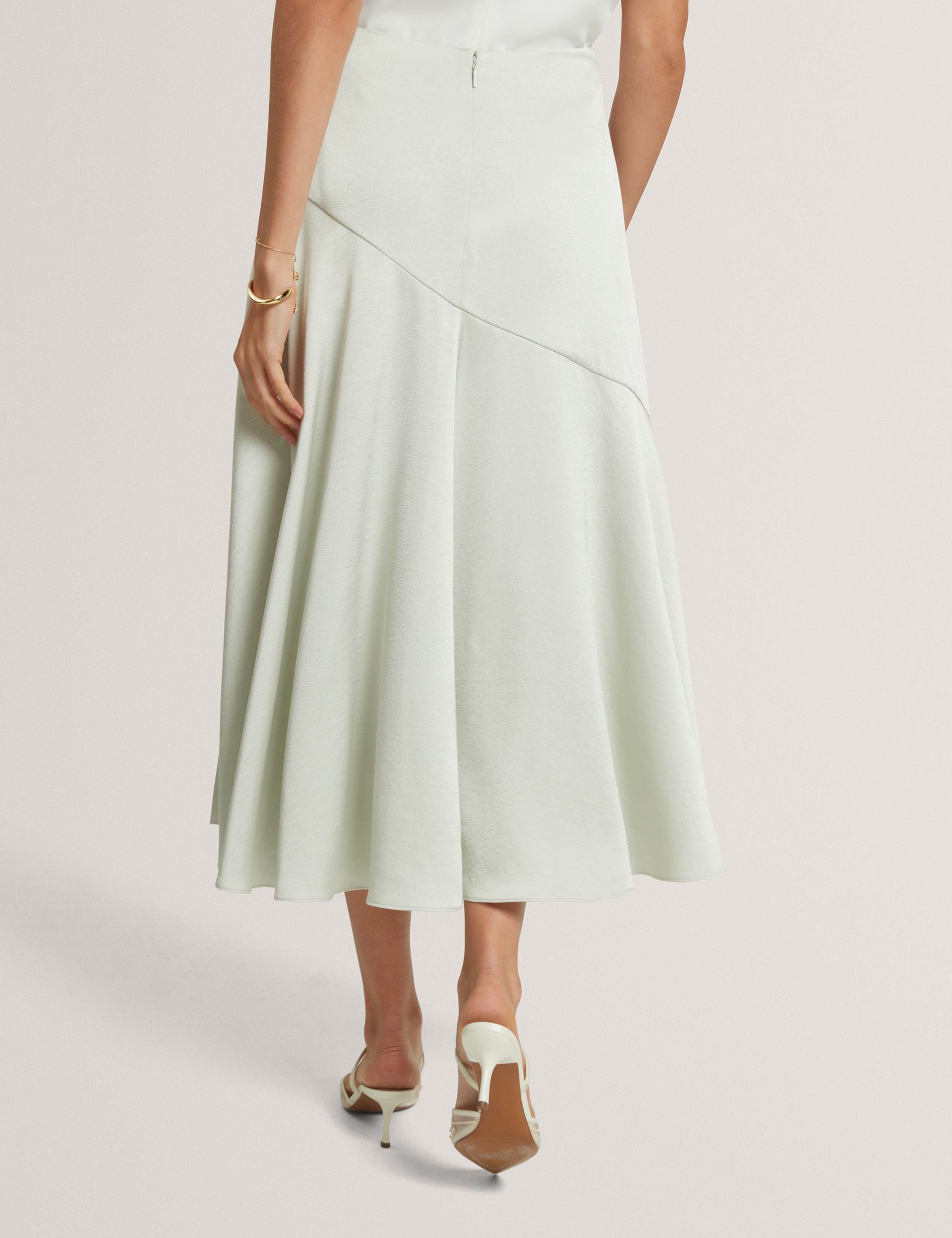 Diagonal Seam Midi Slip Skirt 7 of 7