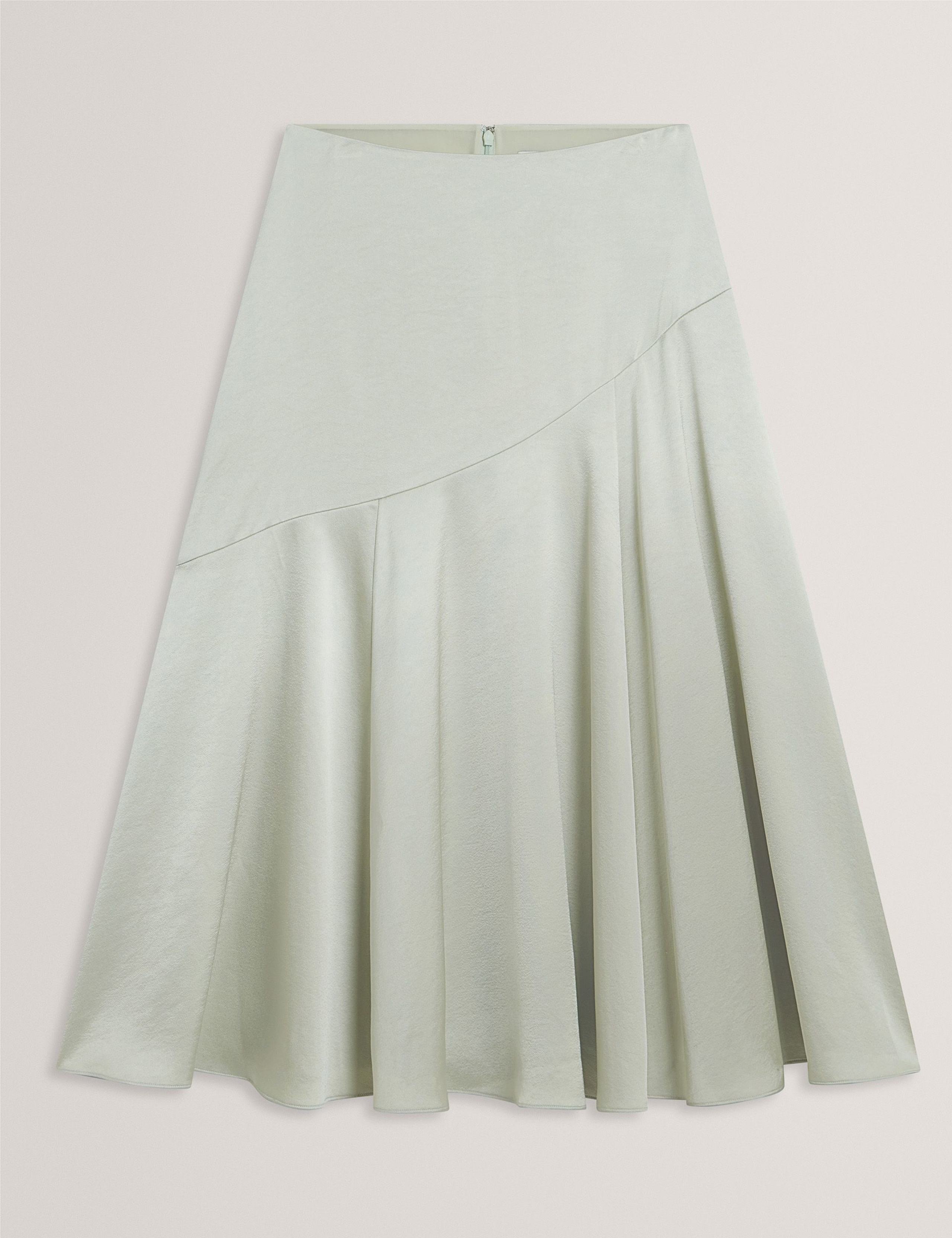 Diagonal Seam Midi Slip Skirt 2 of 7