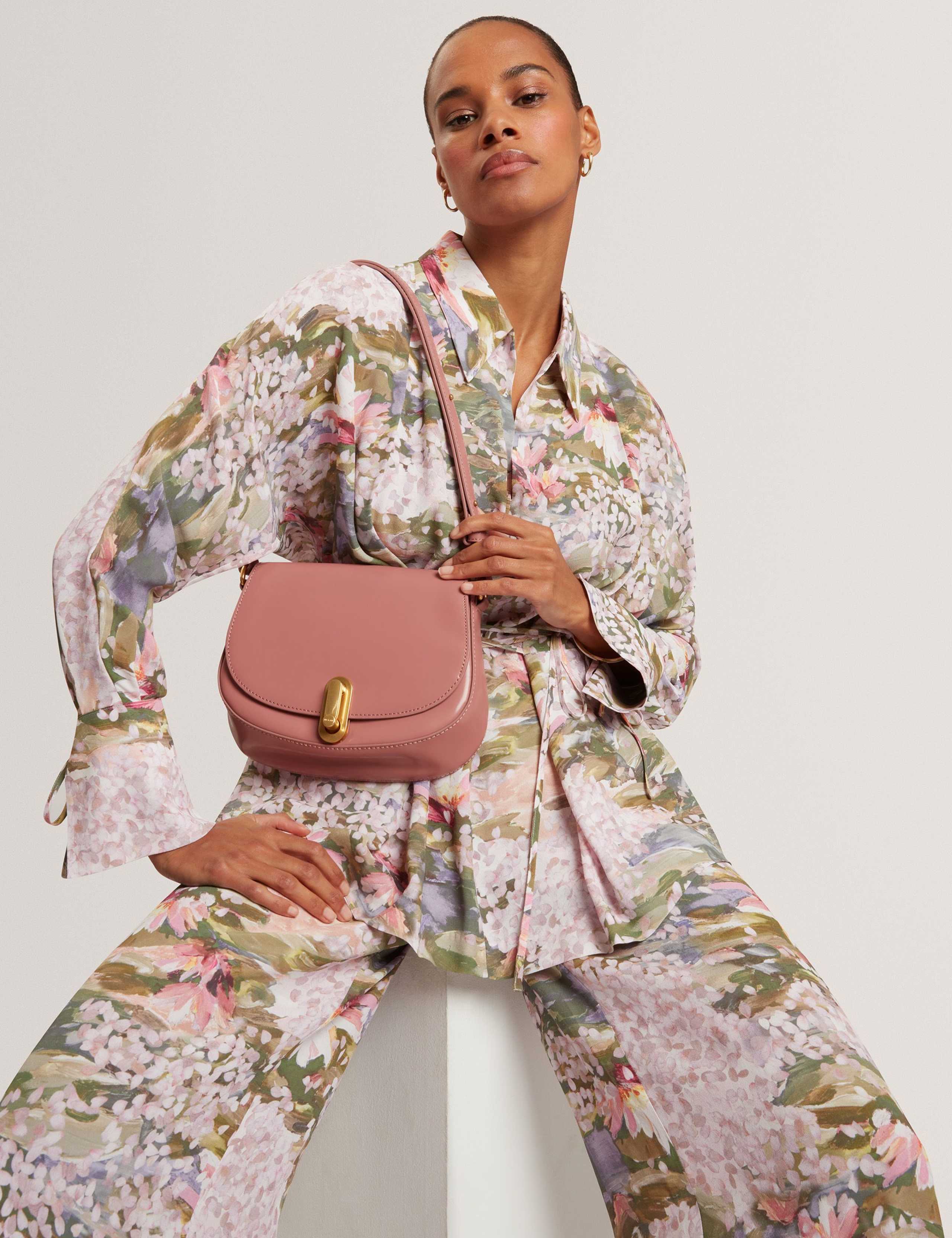 Printed Collared Tie Detail Shirt 3 of 7