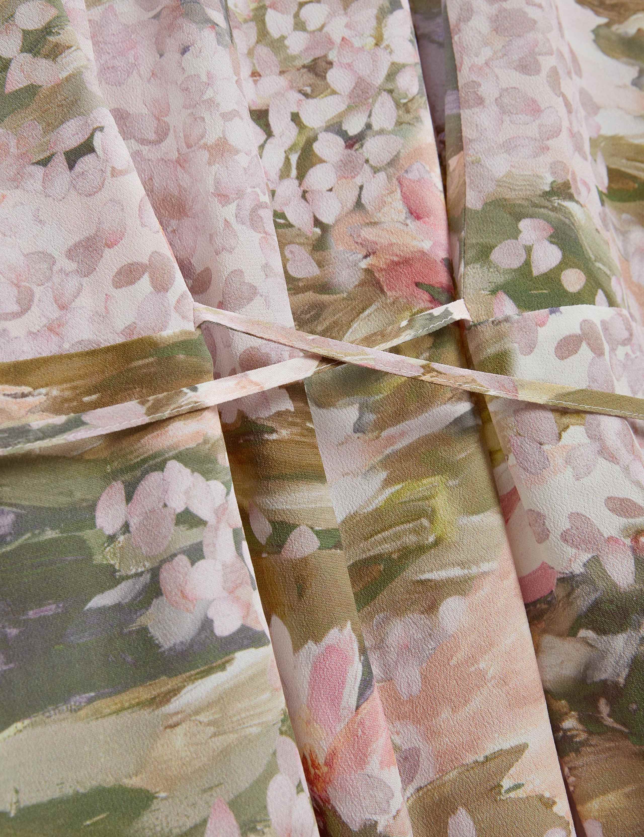 Printed Collared Tie Detail Shirt 6 of 7