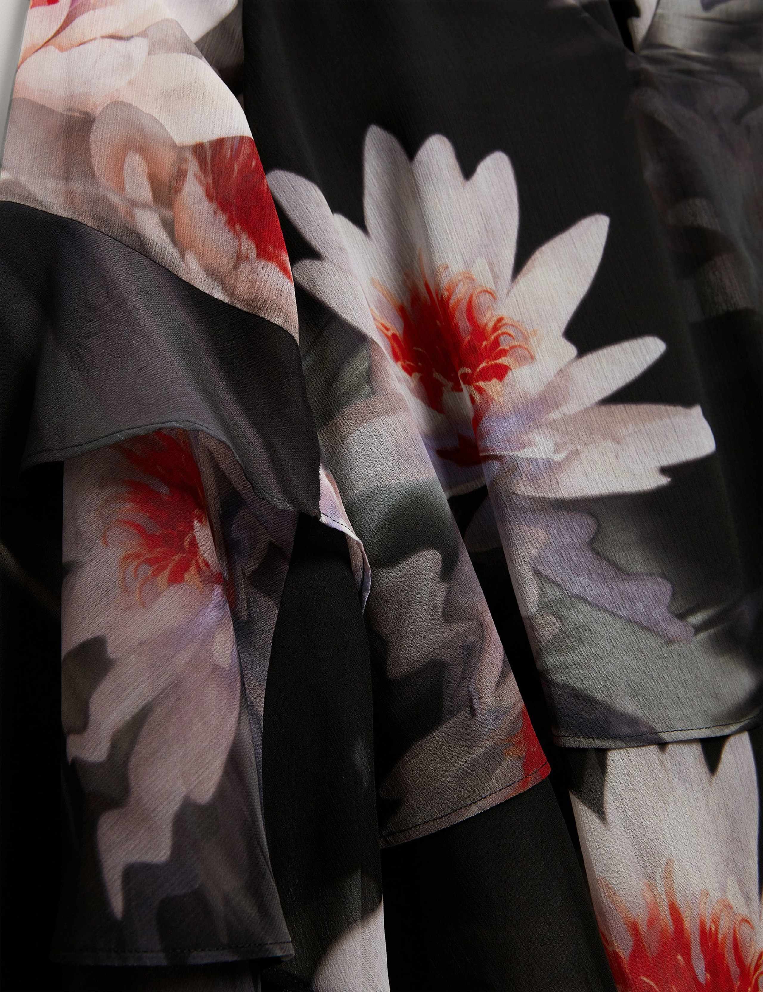 Floral V-Neck Ruffle Top 6 of 7