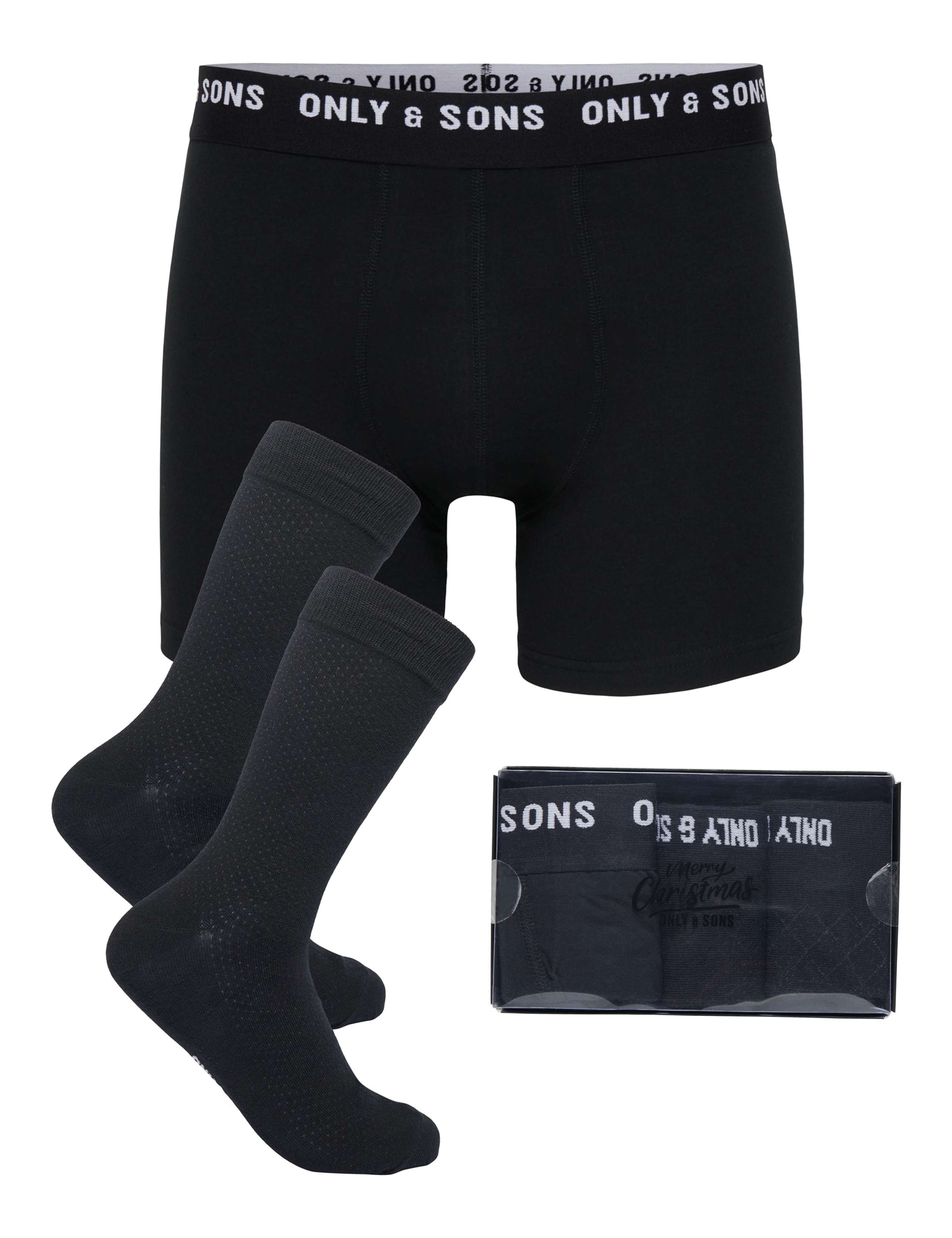Cotton Rich Boxers and Socks Gift Set 2 of 6