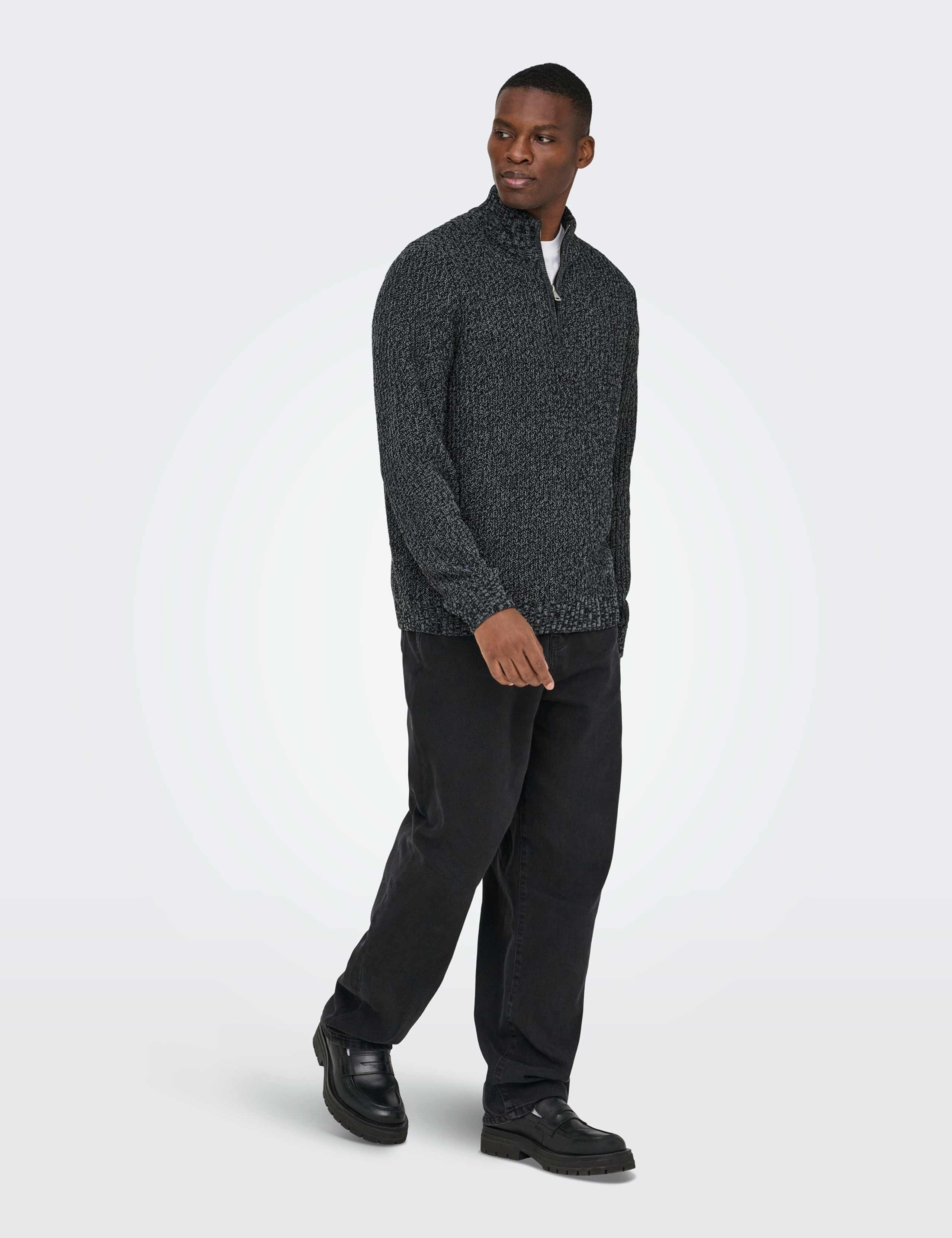 Textured Funnel Neck Half Zip Jumper 2 of 6