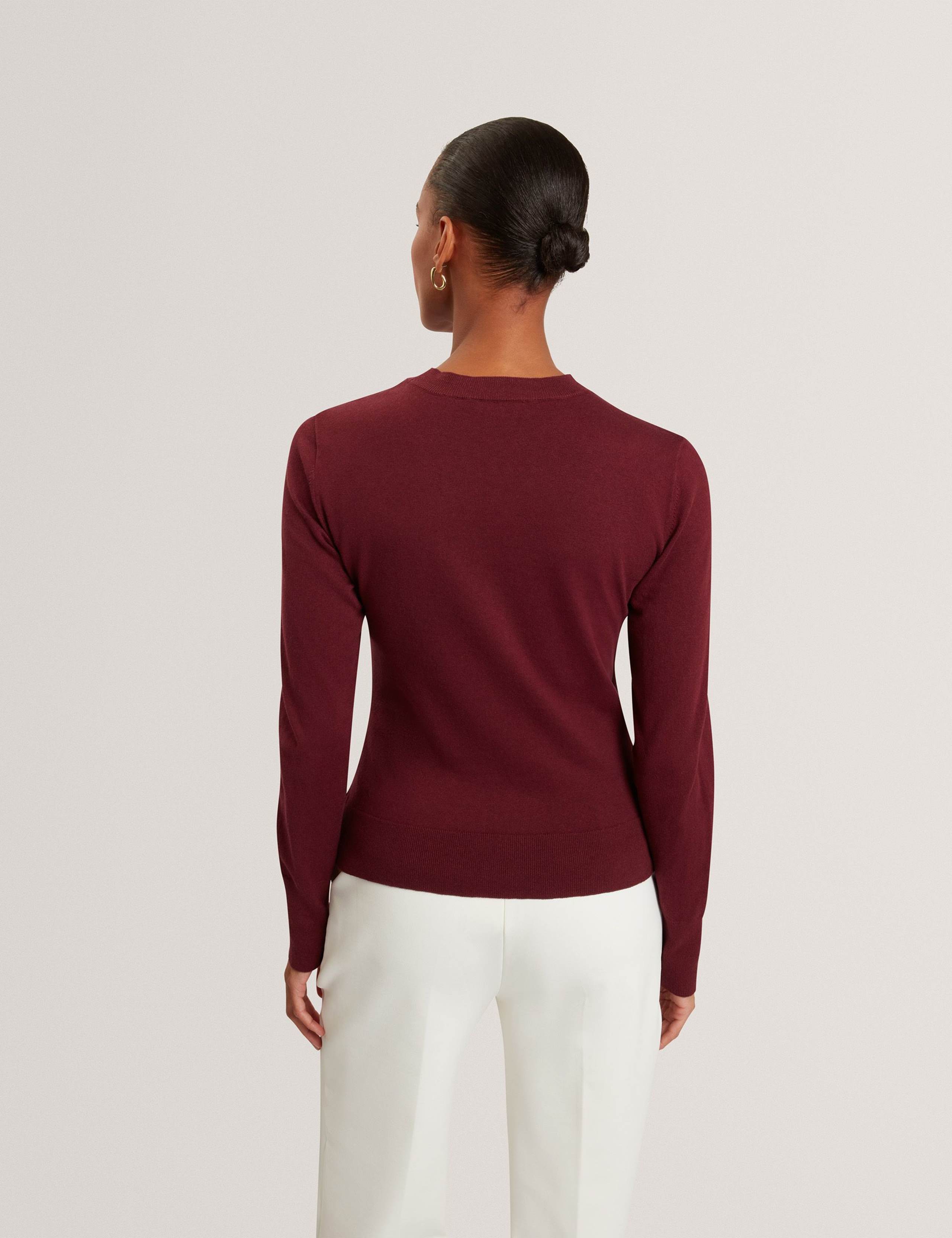 Cotton Blend Floral High Neck Jumper 5 of 7