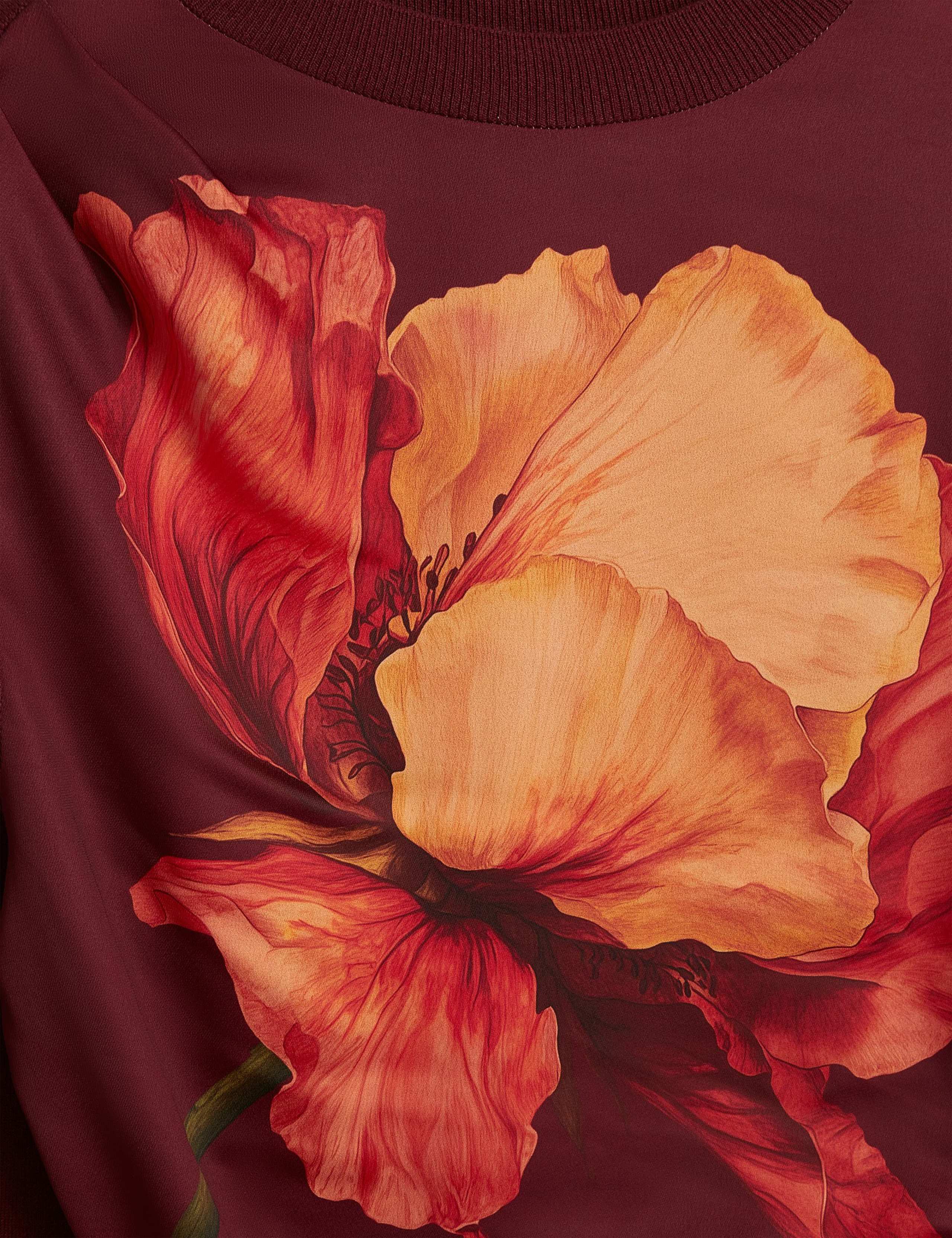 Cotton Blend Floral High Neck Jumper 6 of 7