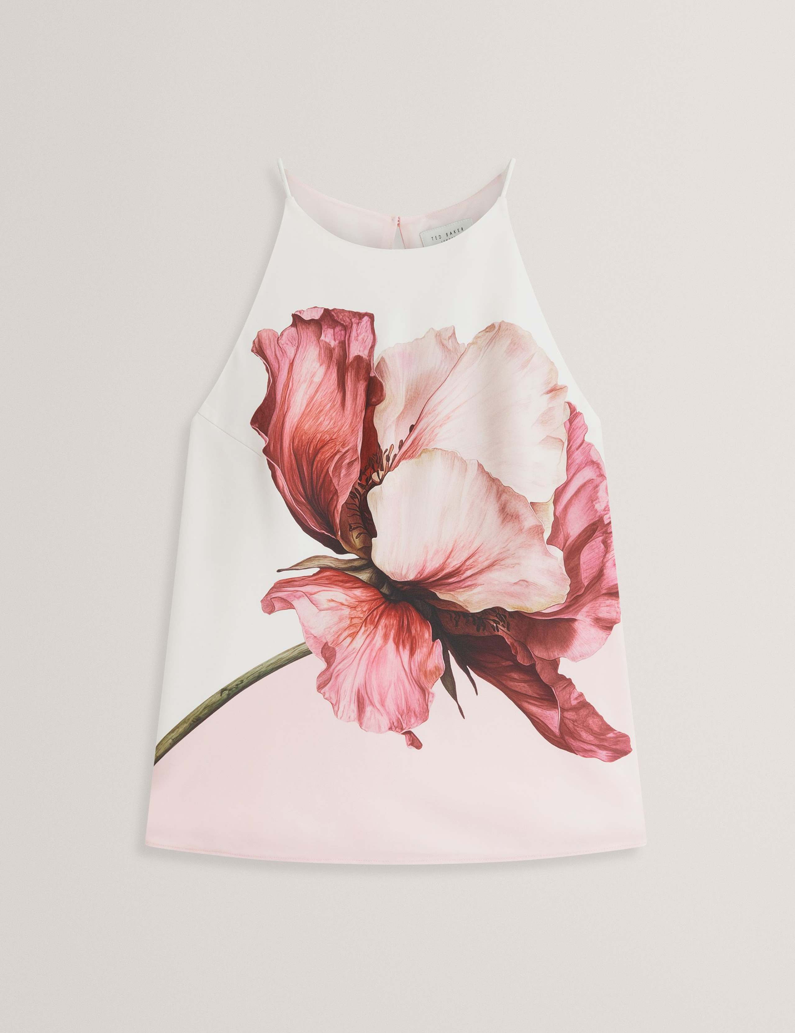Floral Halter Neck Keyhole Top 2 of 7