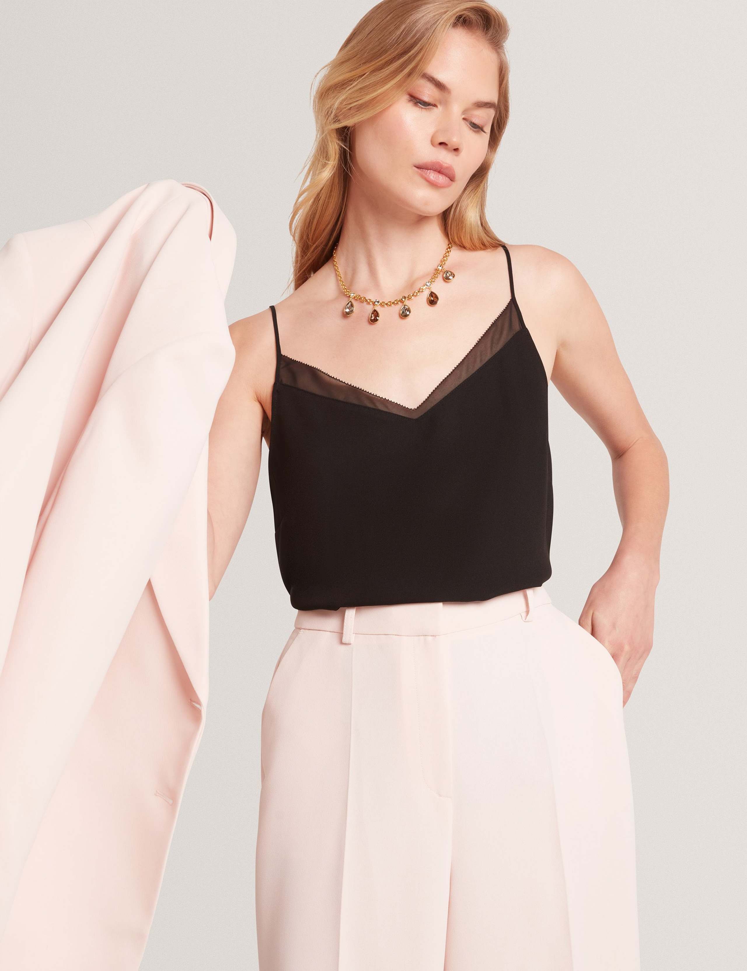 Chiffon Insert Cami Top 4 of 7