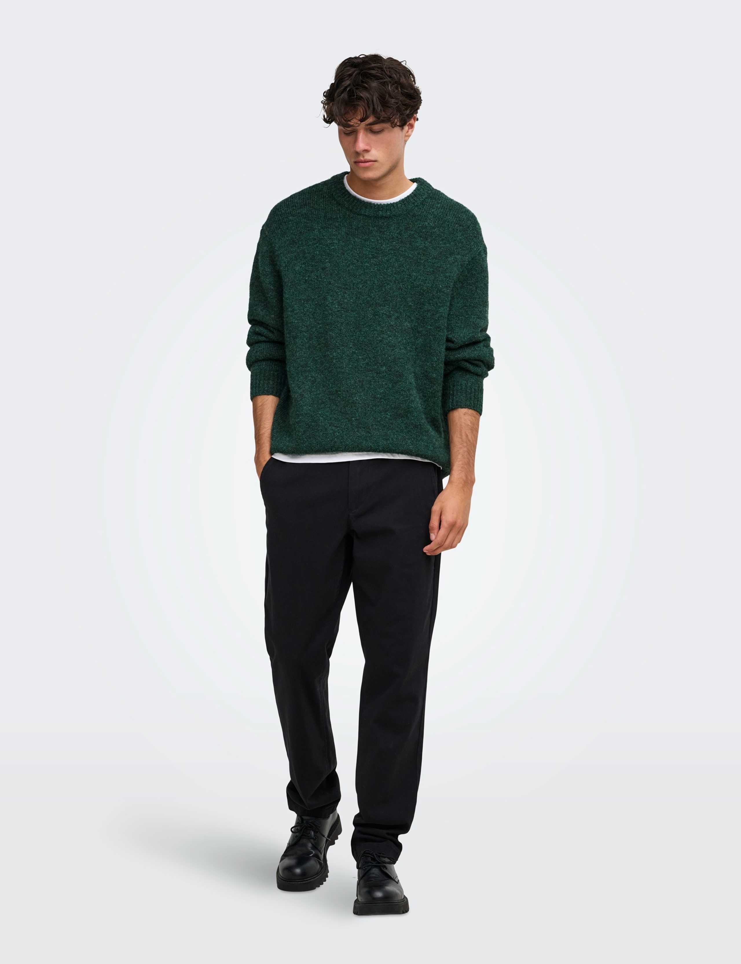 Wool Blend Textured Crew Neck Jumper 2 of 7