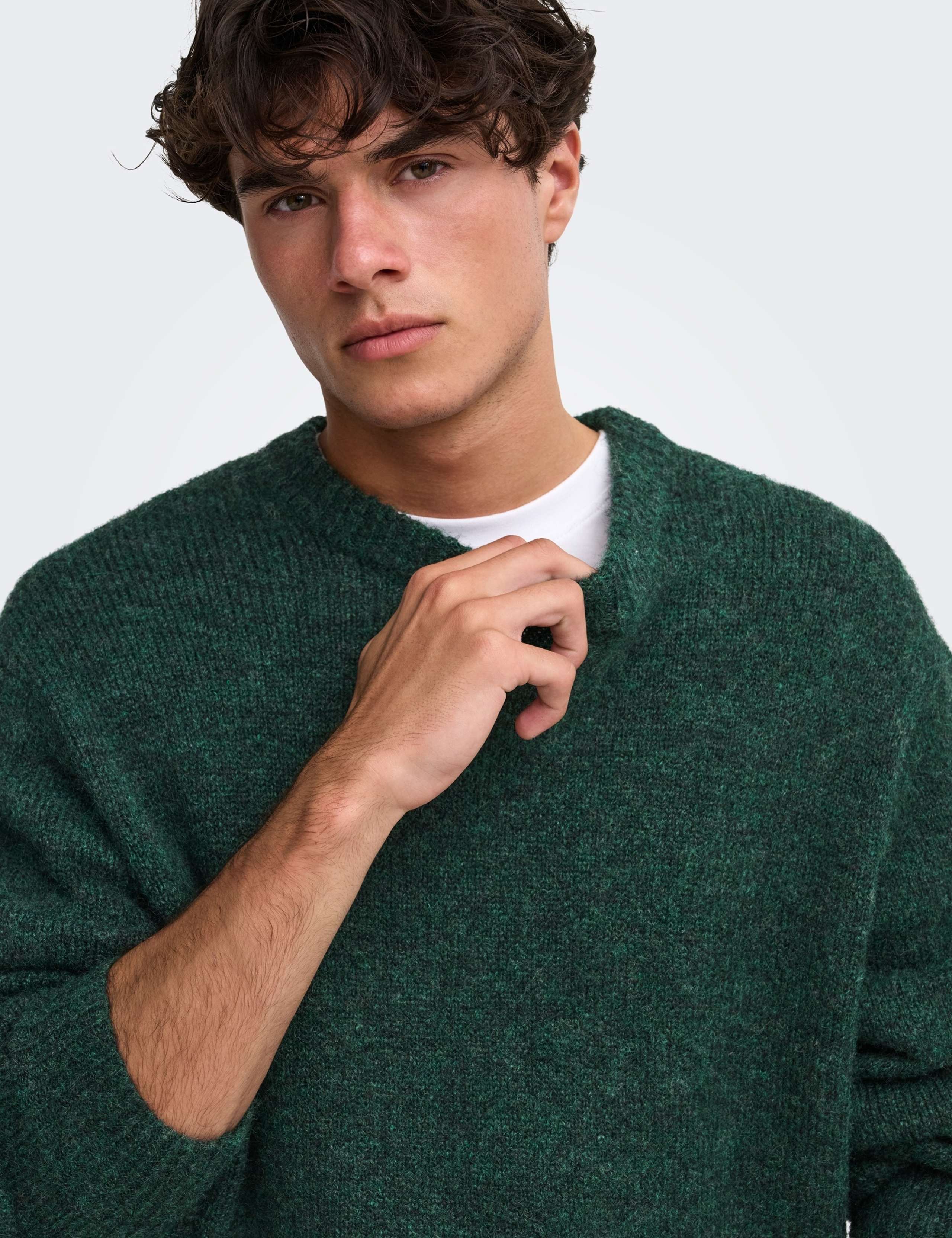 Wool Blend Textured Crew Neck Jumper 3 of 7