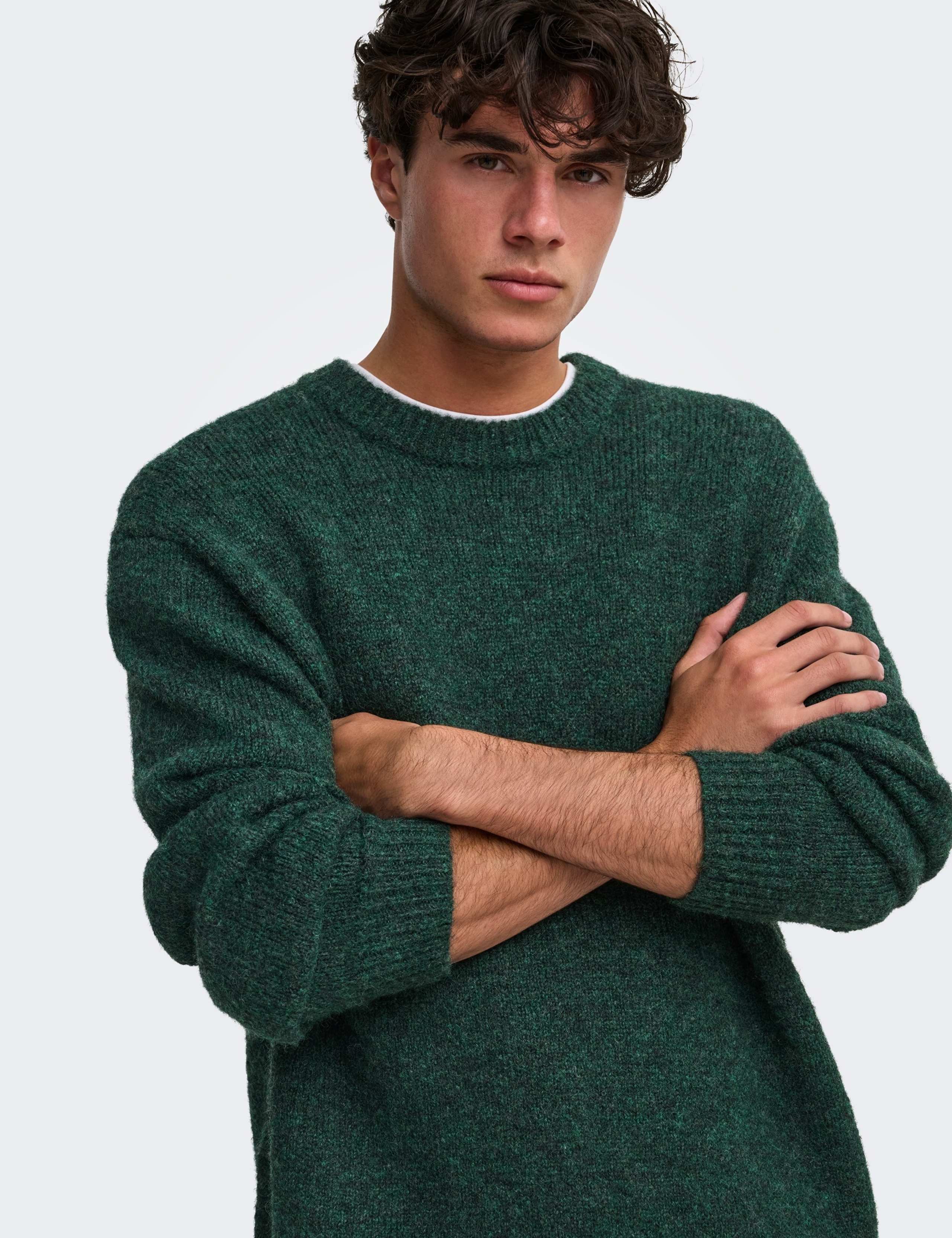 Wool Blend Textured Crew Neck Jumper 4 of 7