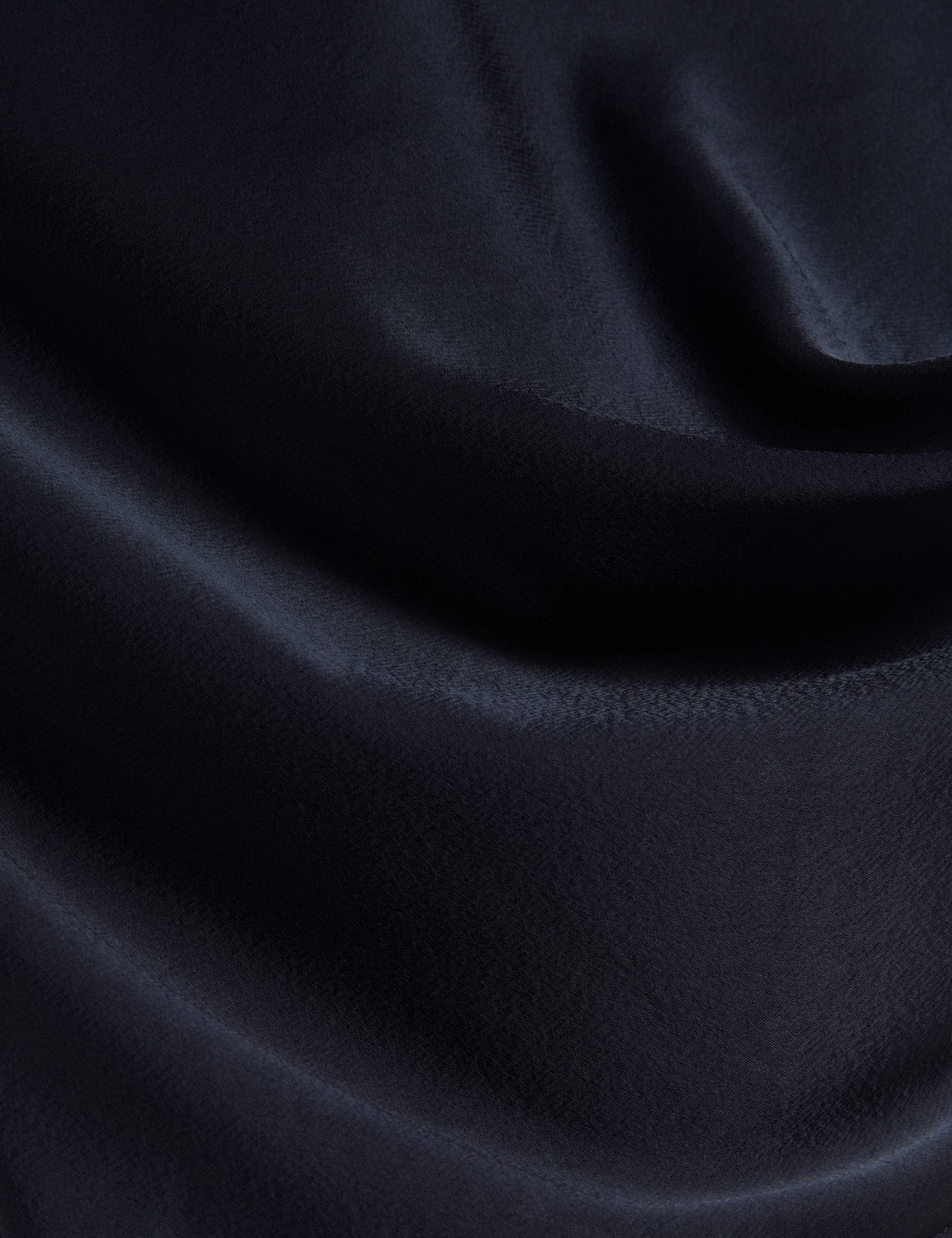 Satin Crew Neck Rib Detail Vest Top 6 of 7