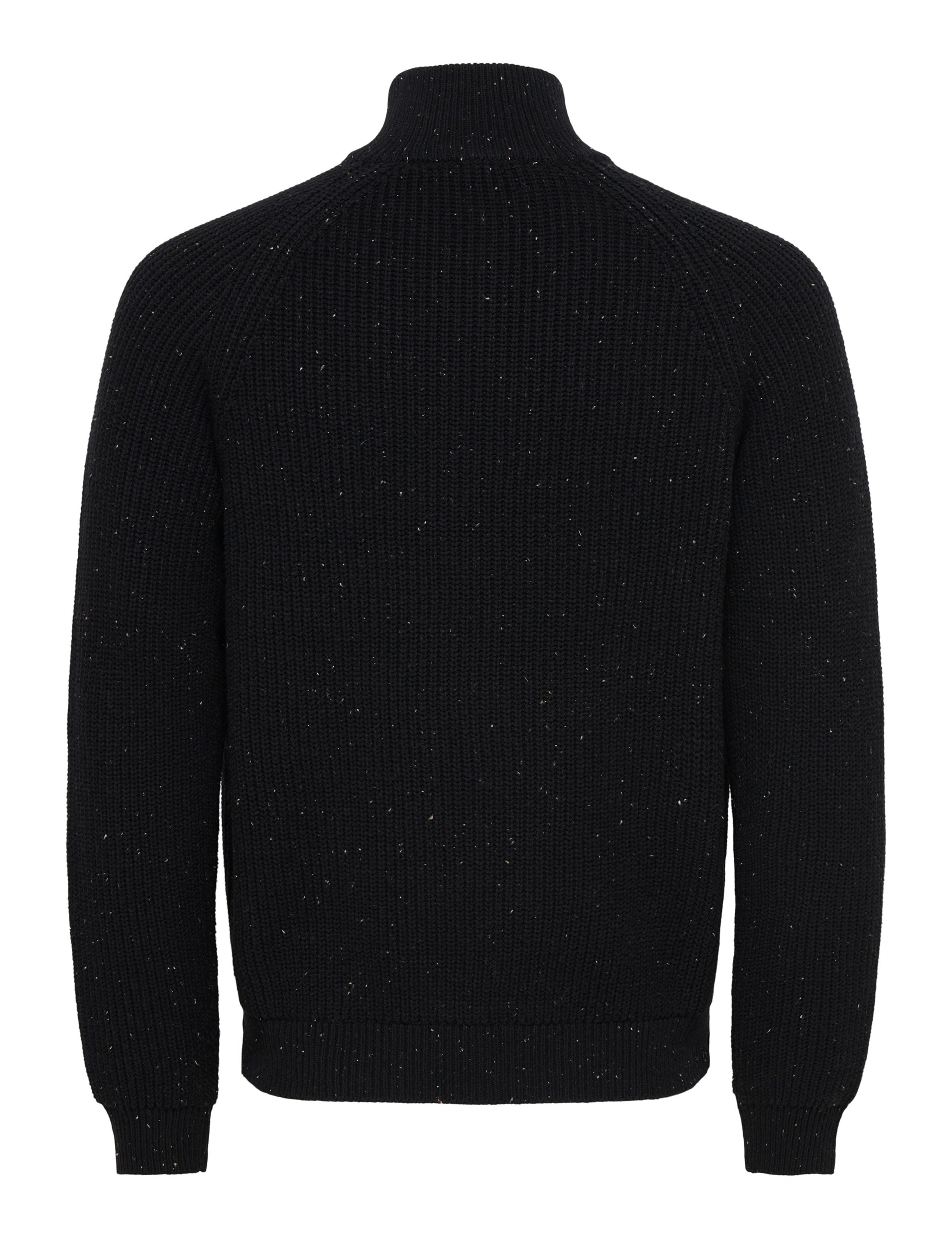 Cotton Rich Textured Funnel Neck Zip Up Jumper 2 of 3