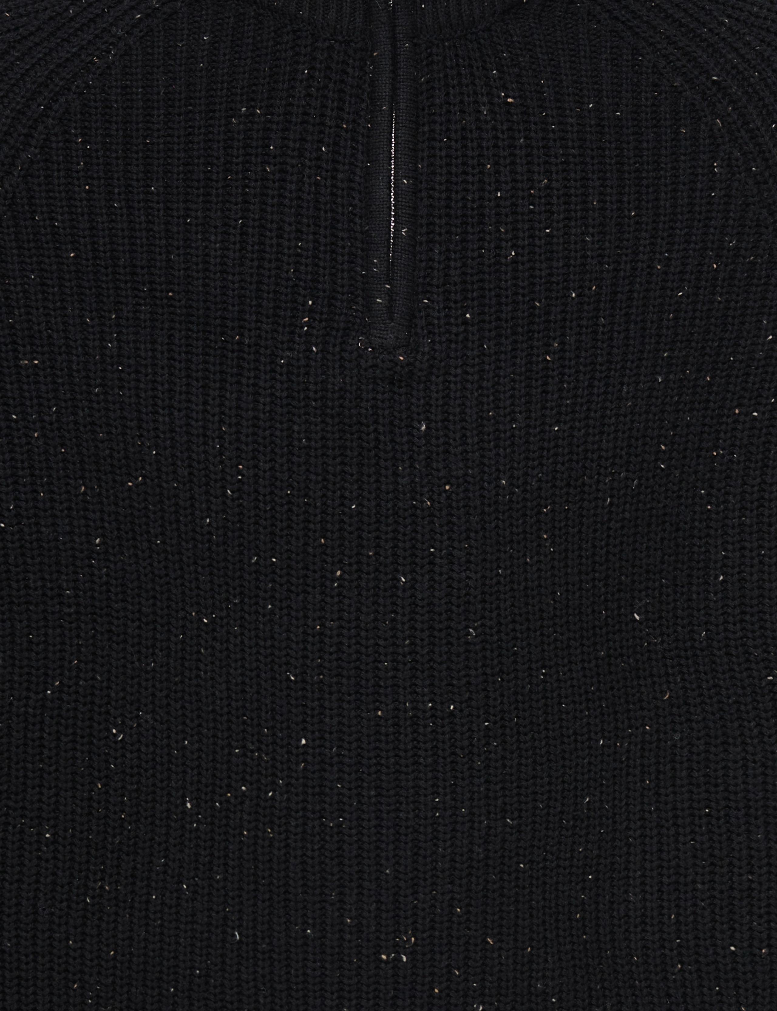 Cotton Rich Textured Funnel Neck Zip Up Jumper 3 of 3