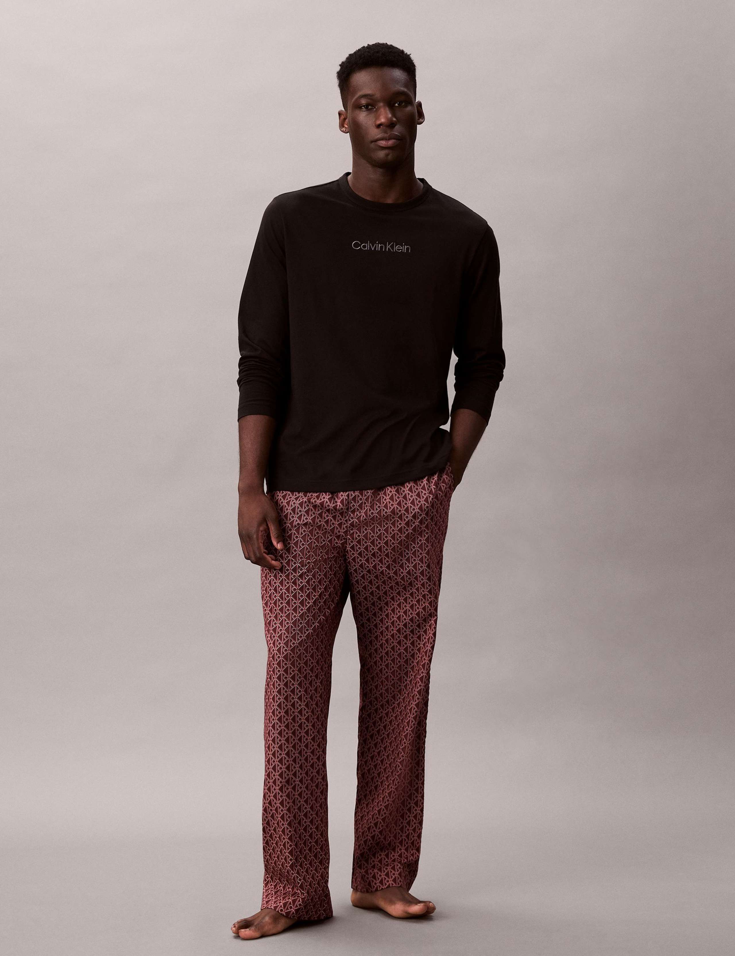 Pure Cotton Poplin Geometric Pyjama Set 1 of 5