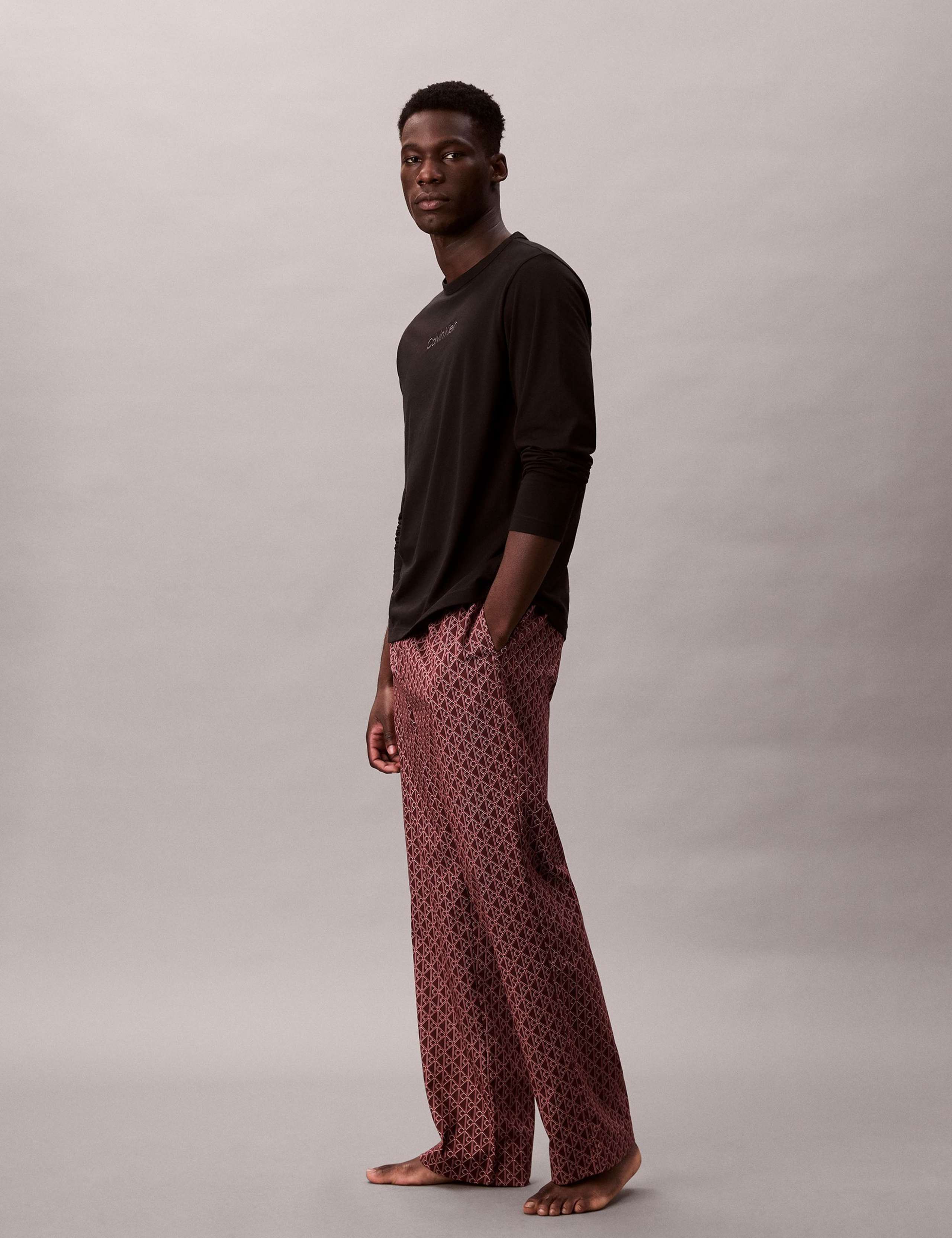 Pure Cotton Poplin Geometric Pyjama Set 3 of 5