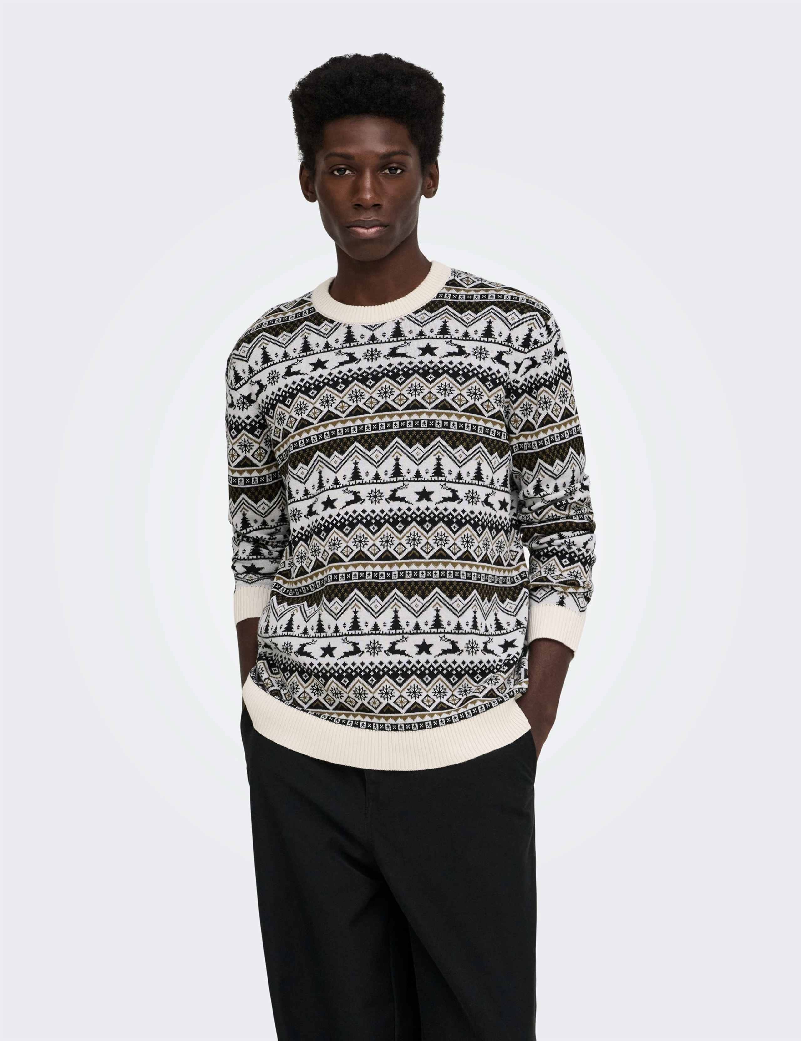 Long Sleeve Knitted Novelty Jumper 1 of 8