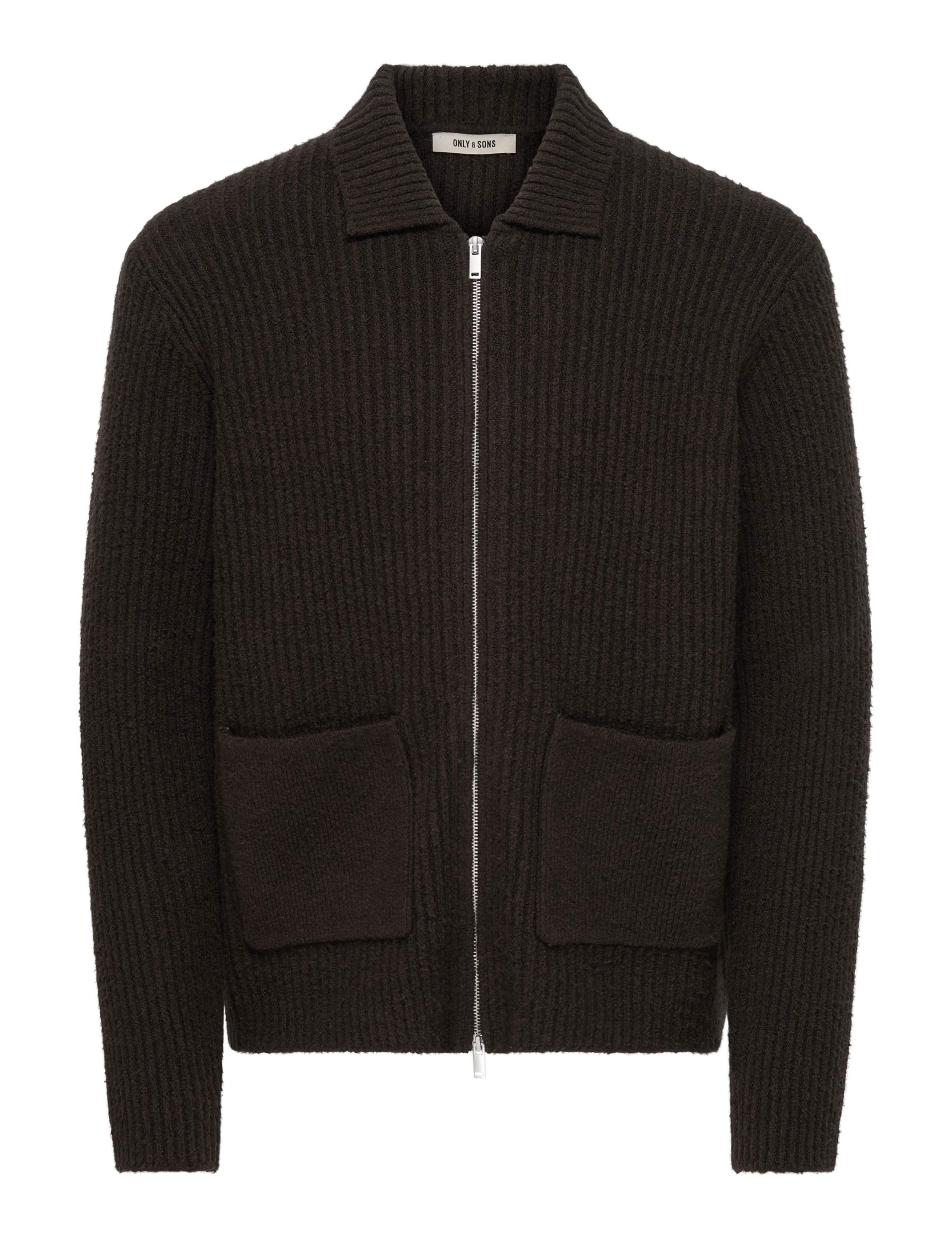 Long Sleeve Cable Knit Zip Cardigan 3 of 5