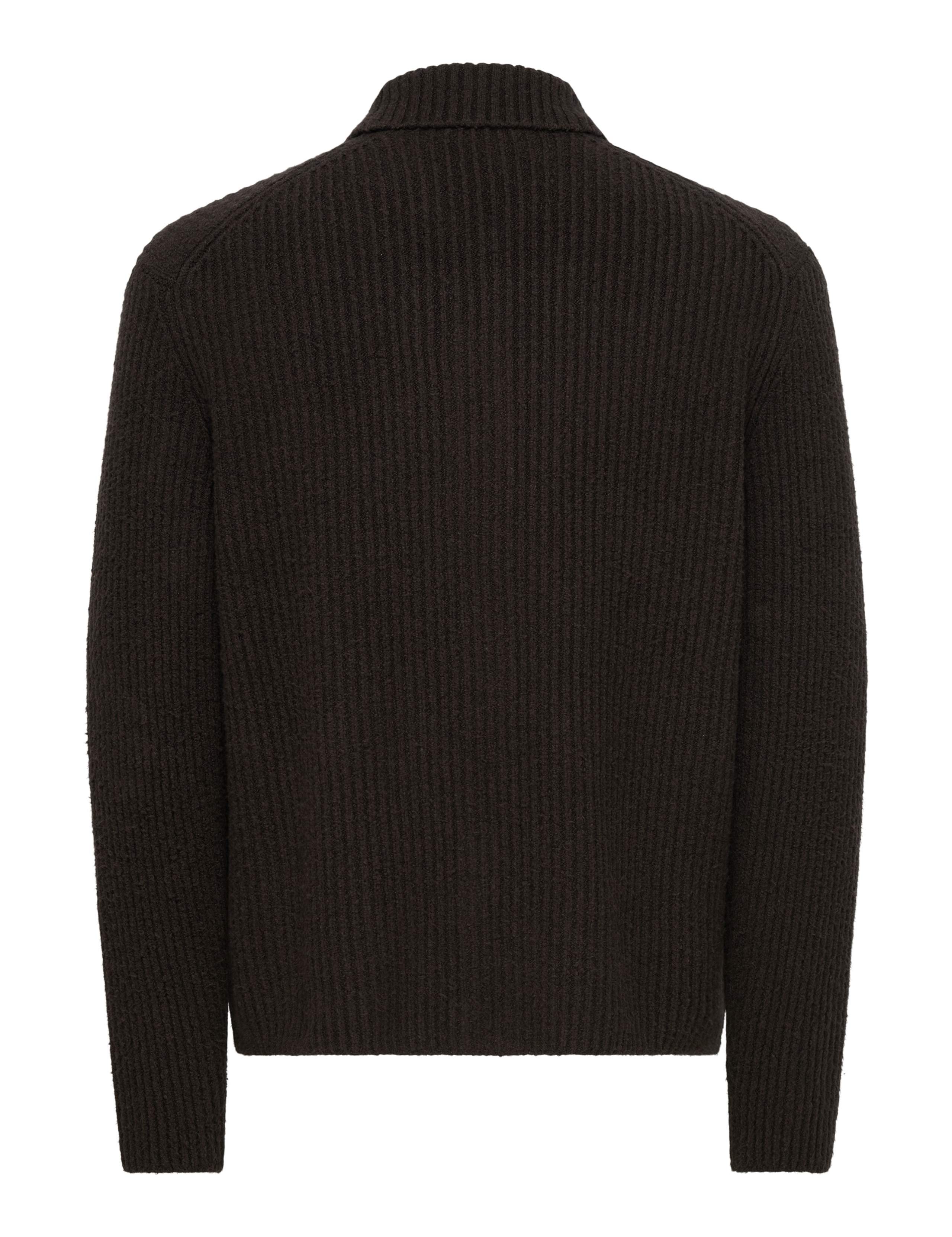 Long Sleeve Cable Knit Zip Cardigan 4 of 5