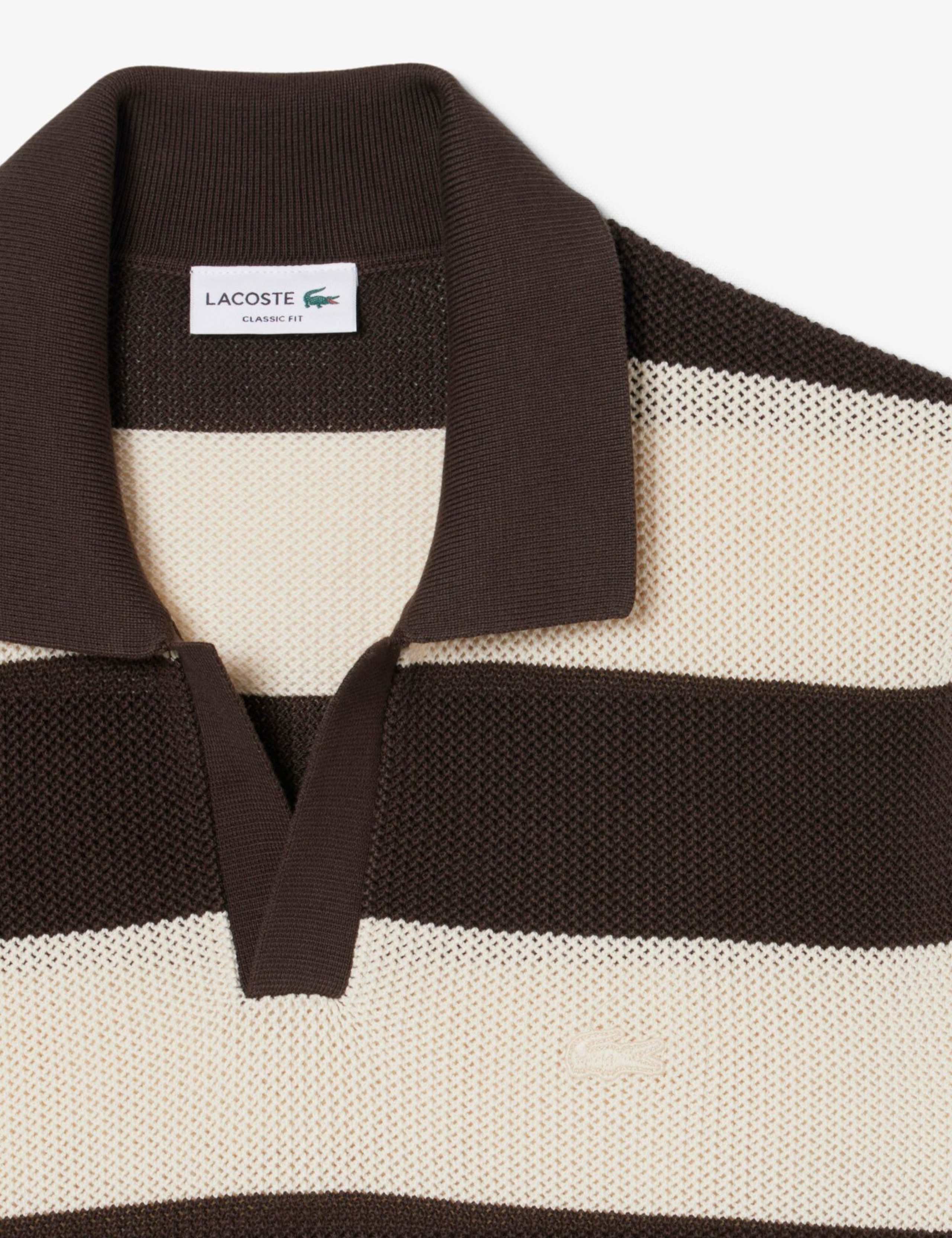 Pure Cotton Striped Knitted Polo Shirt 2 of 3