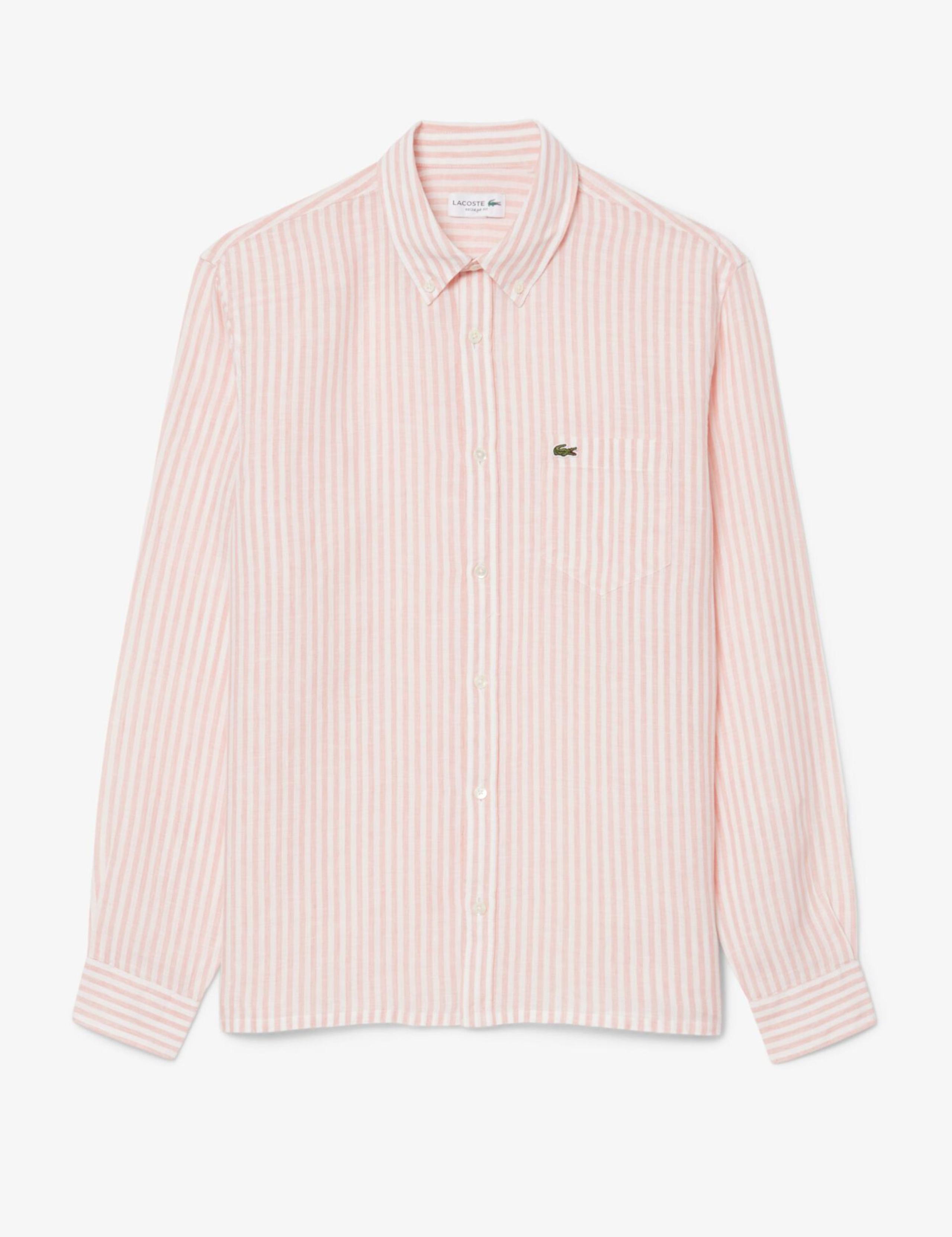 Regular Fit Pure Linen Striped Shirt 1 of 4