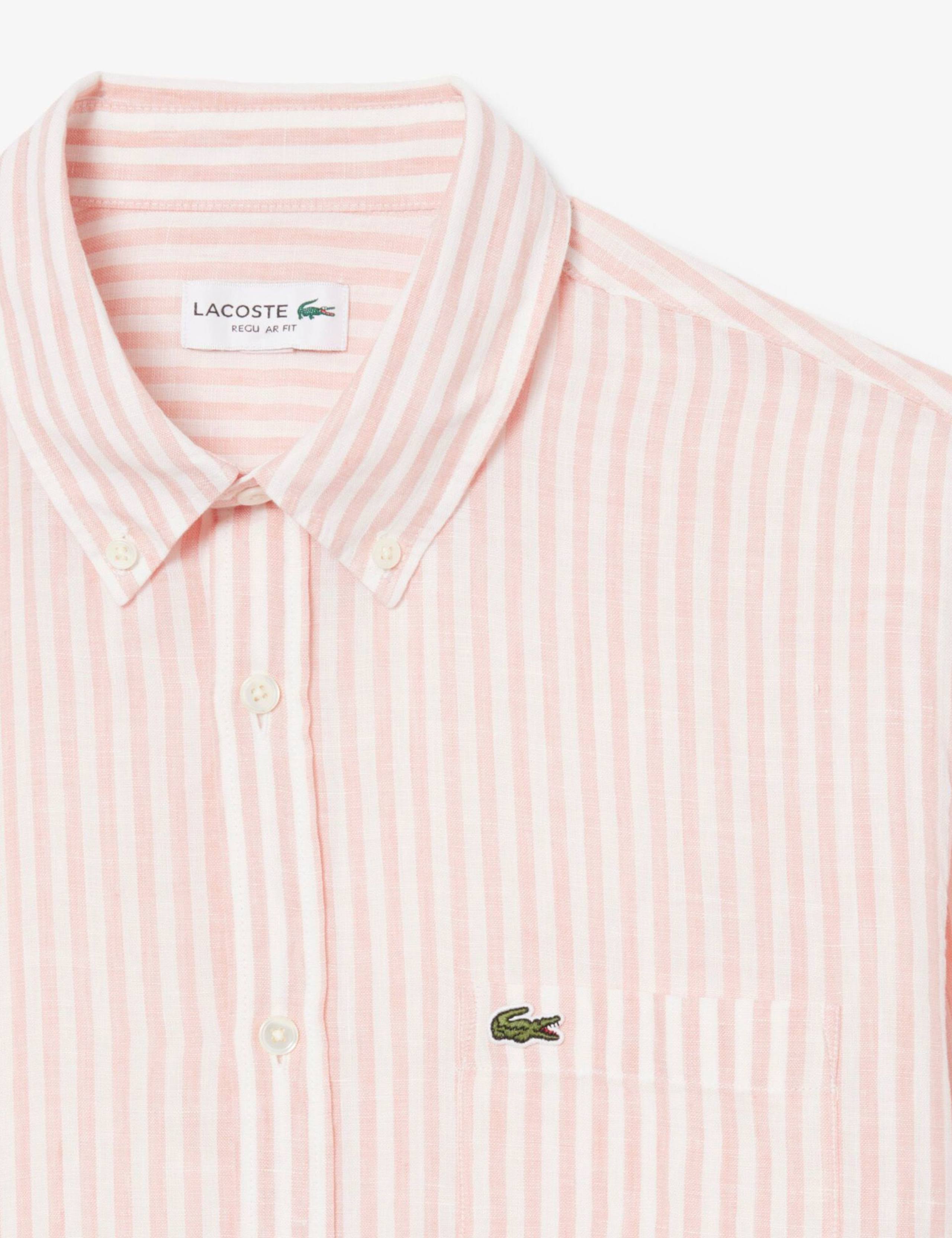 Regular Fit Pure Linen Striped Shirt 2 of 4