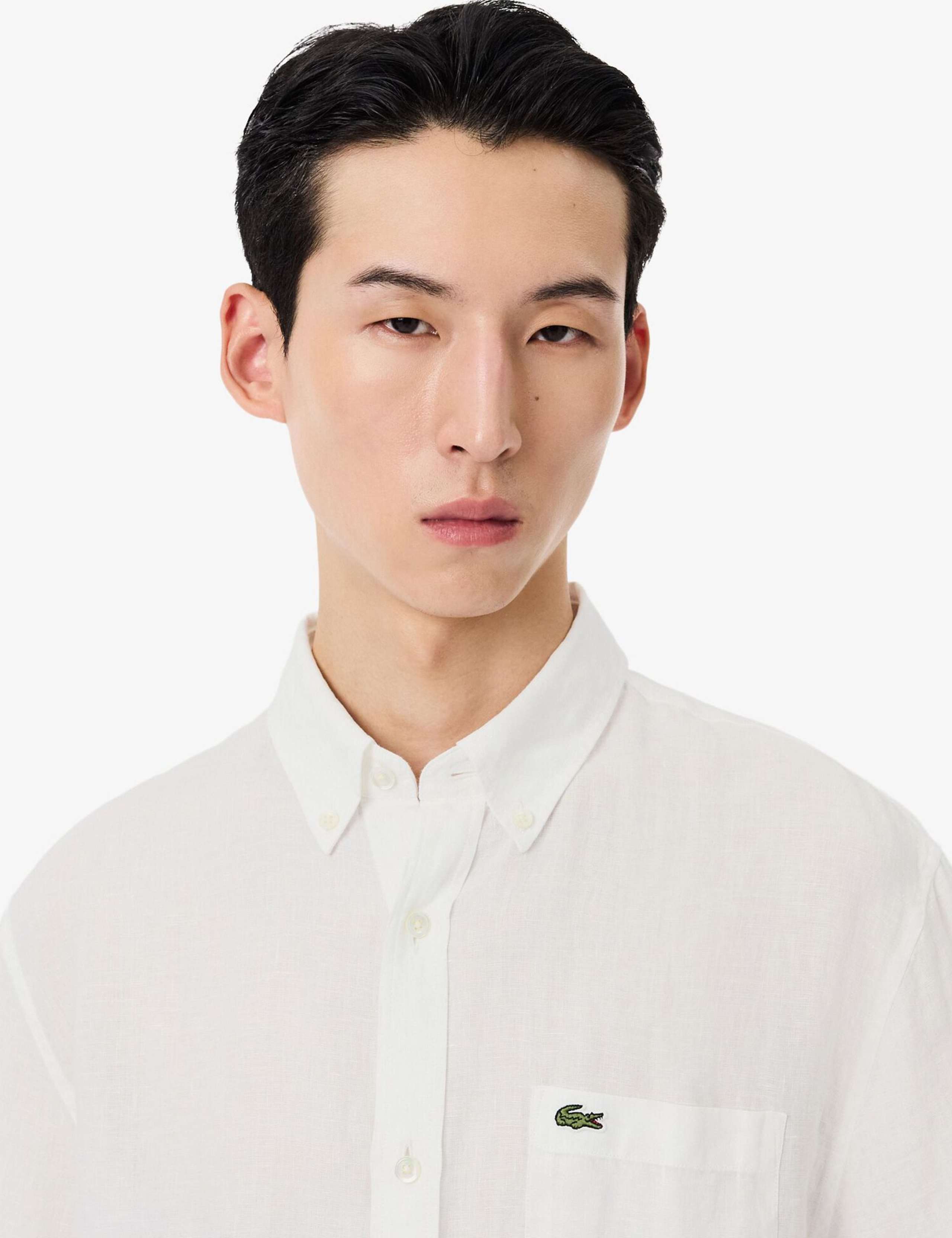 Regular Fit Pure Linen Short Sleeve Shirt 3 of 6