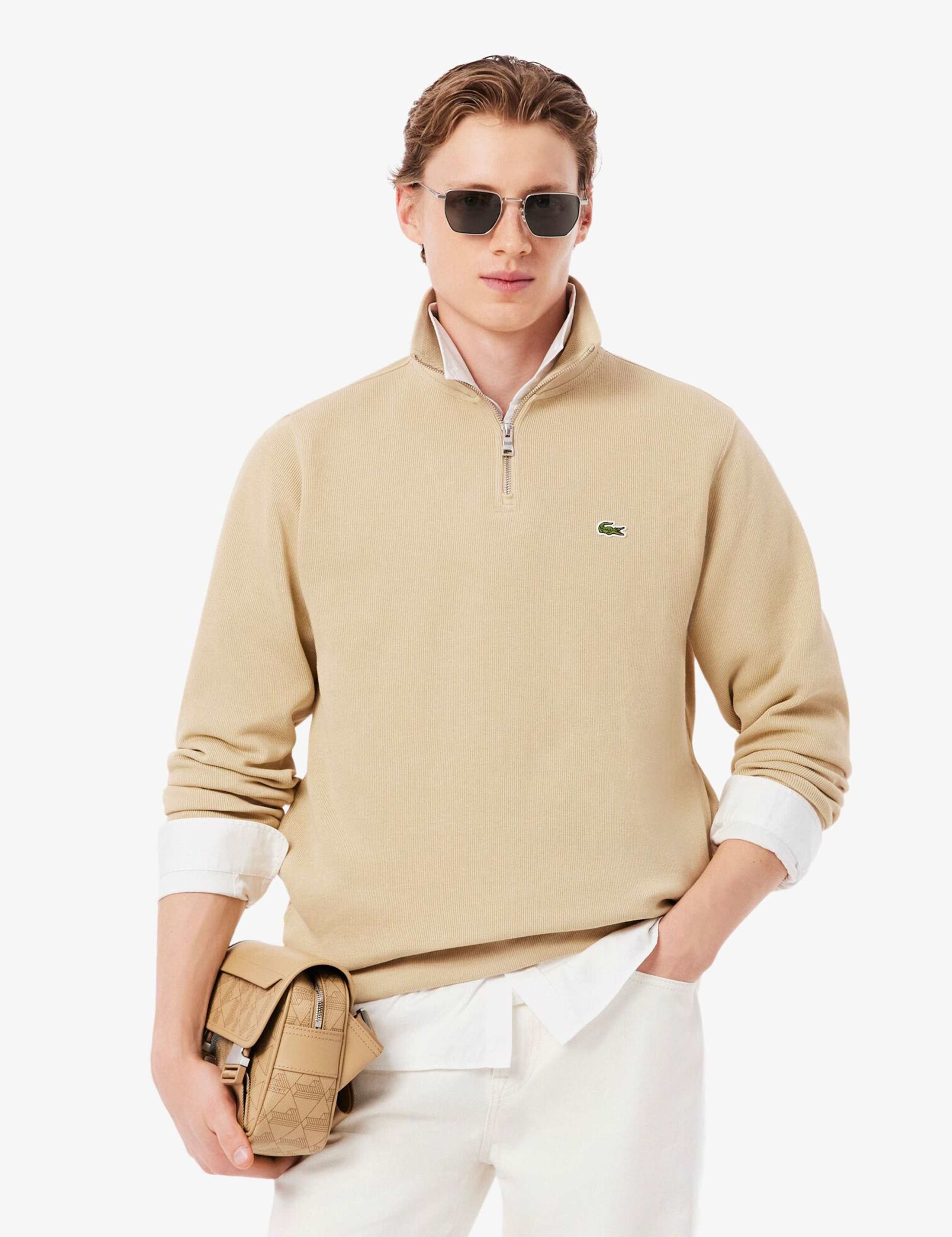 Pure Cotton Half Zip Sweatshirt 1 of 8