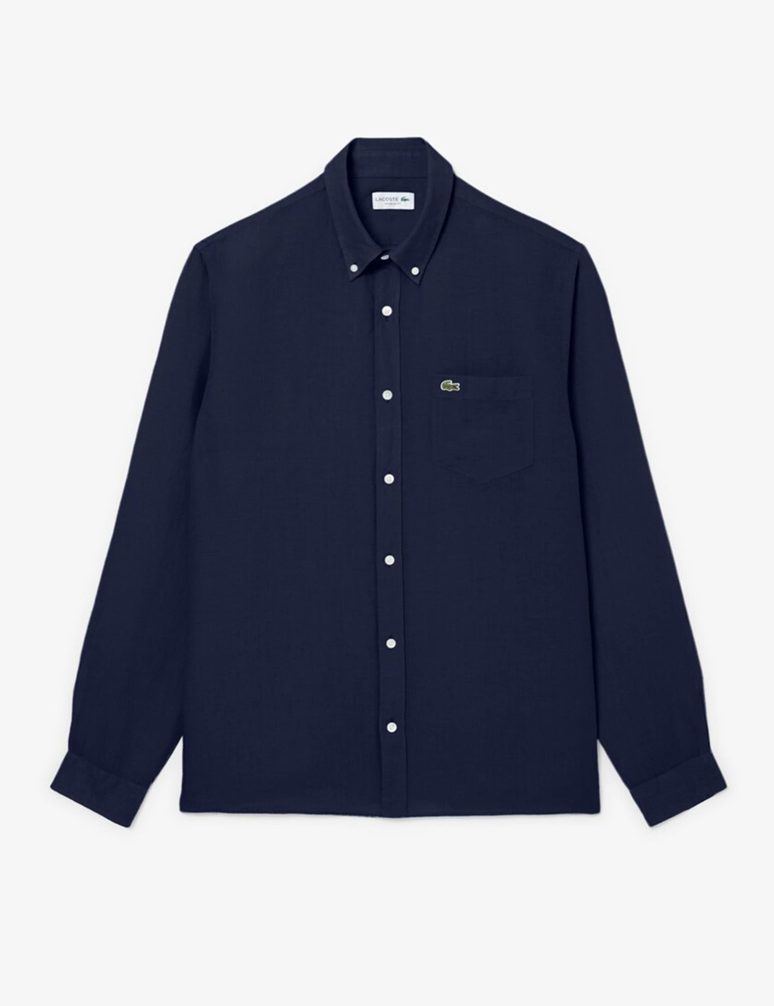 Regular Fit Pure Linen Oxford Shirt 2 of 4