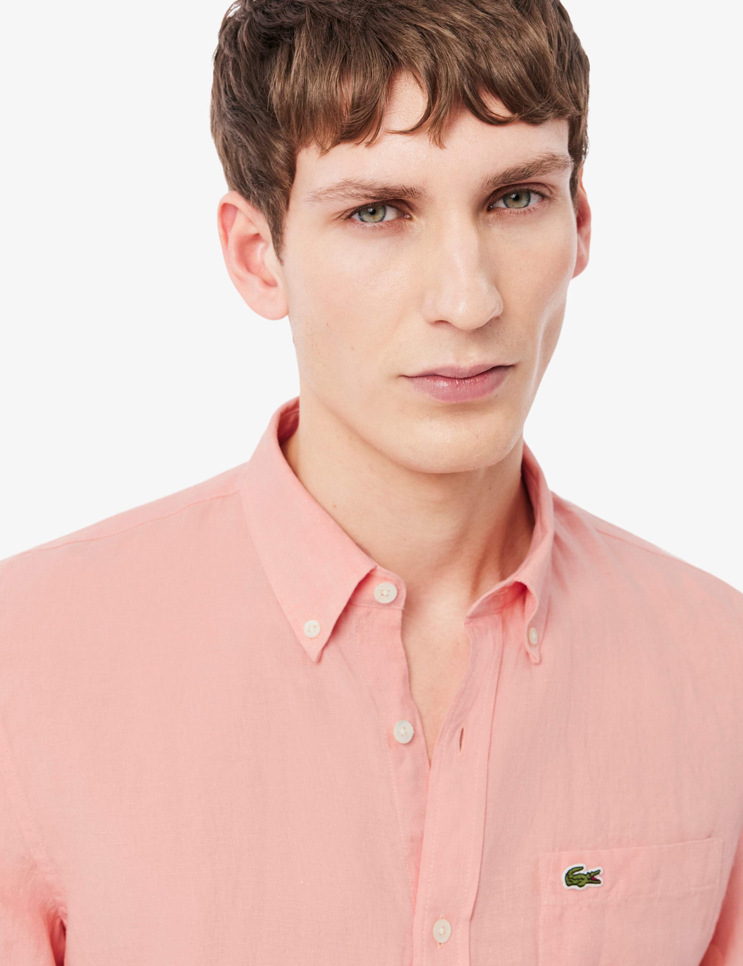 Regular Fit Pure Linen Oxford Shirt 2 of 4